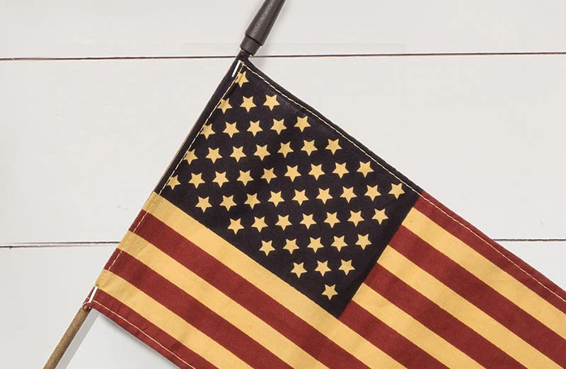 Tea Stained American Flags  Set of 6