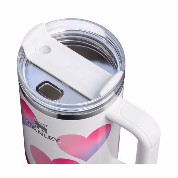 Stanley Valentine's Day 40 oz Stainless Steel H2.0 Flowstate Quencher Tumbler Frost Heart Gradient