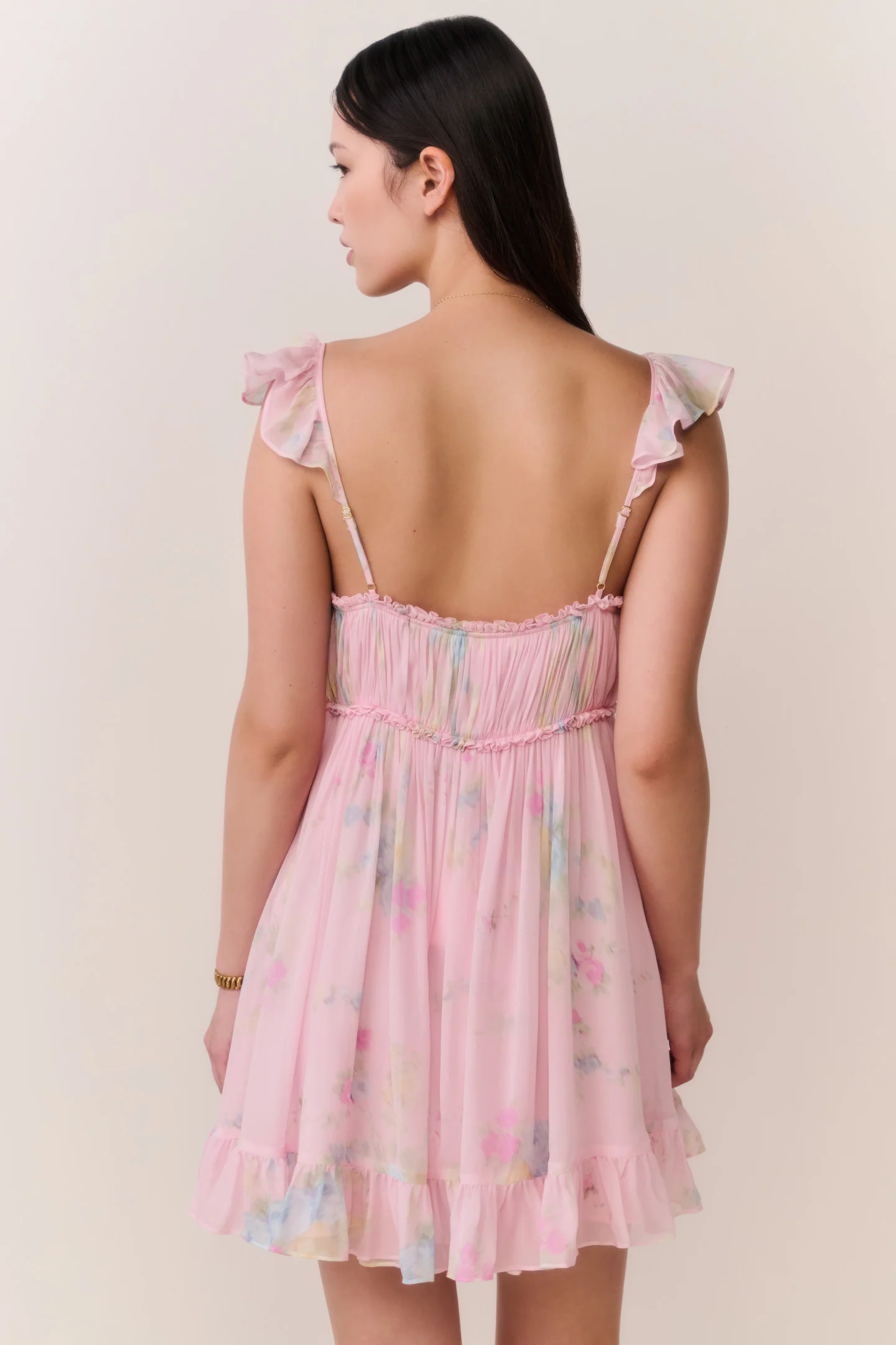 Zanira Floral Chiffon Mini Dress