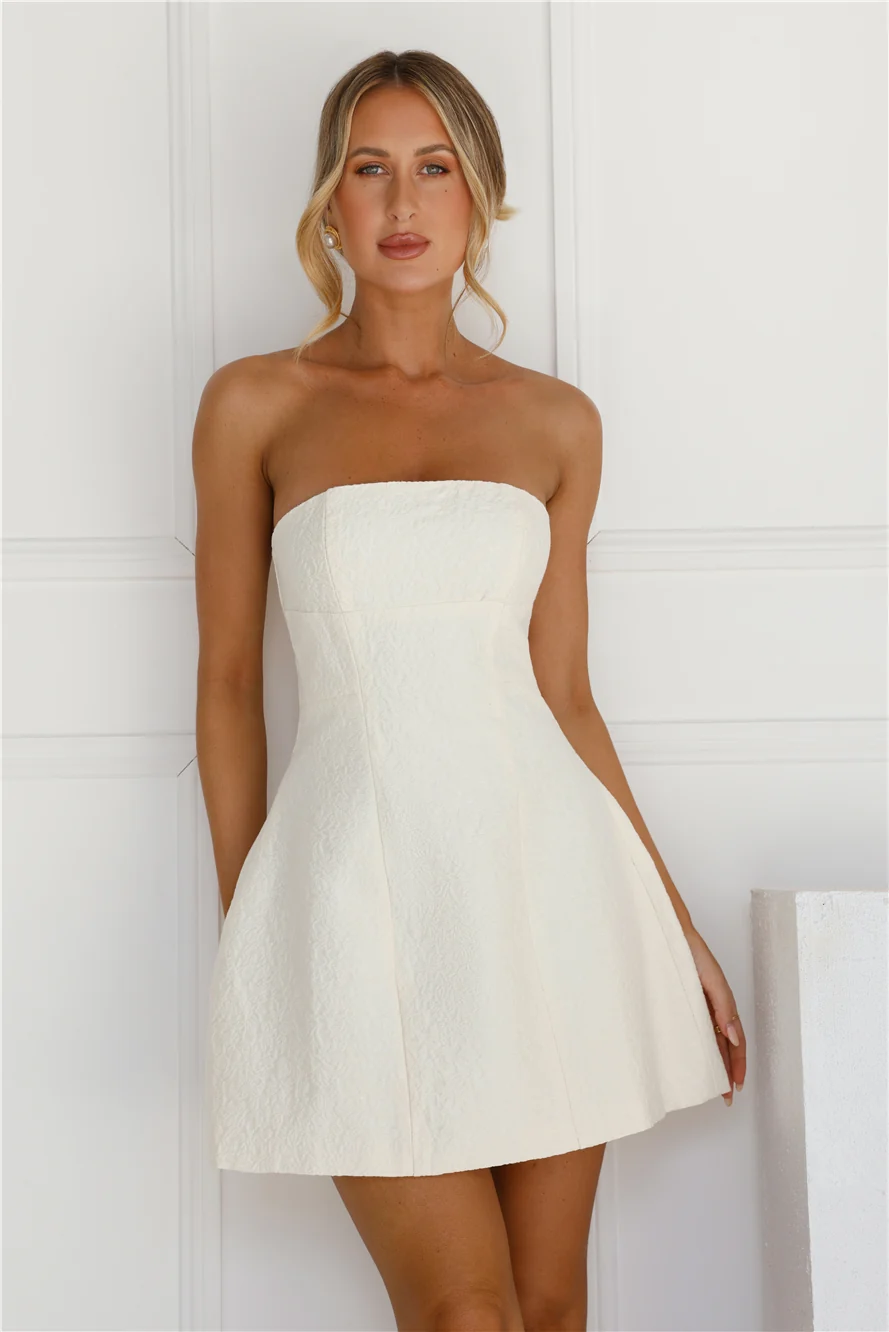 Silhouette Dream Strapless Mini Dress White