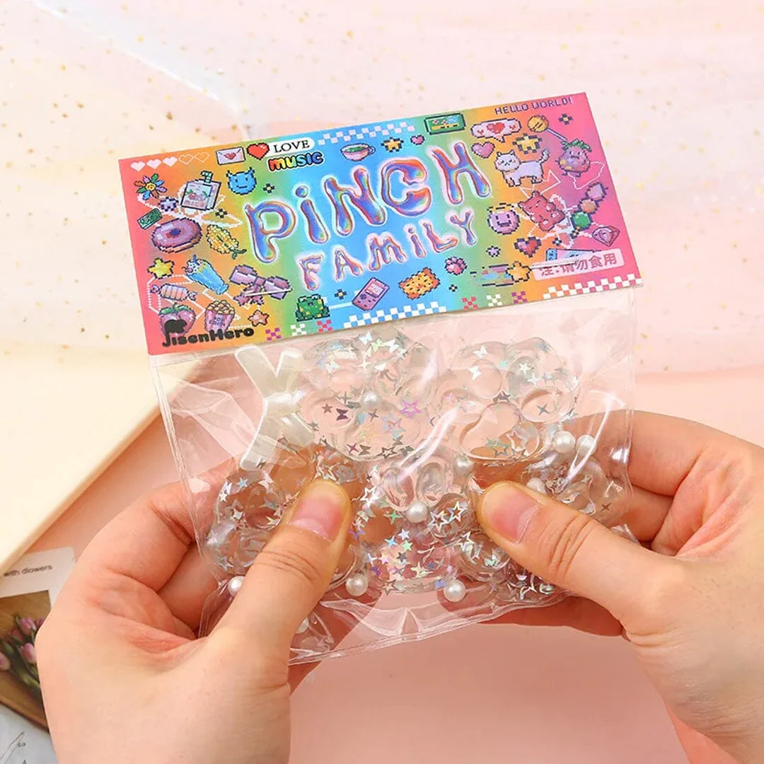 Pinch Family: Taba Squishies® Transparent Mini Cat Paw Fidget (5pc)