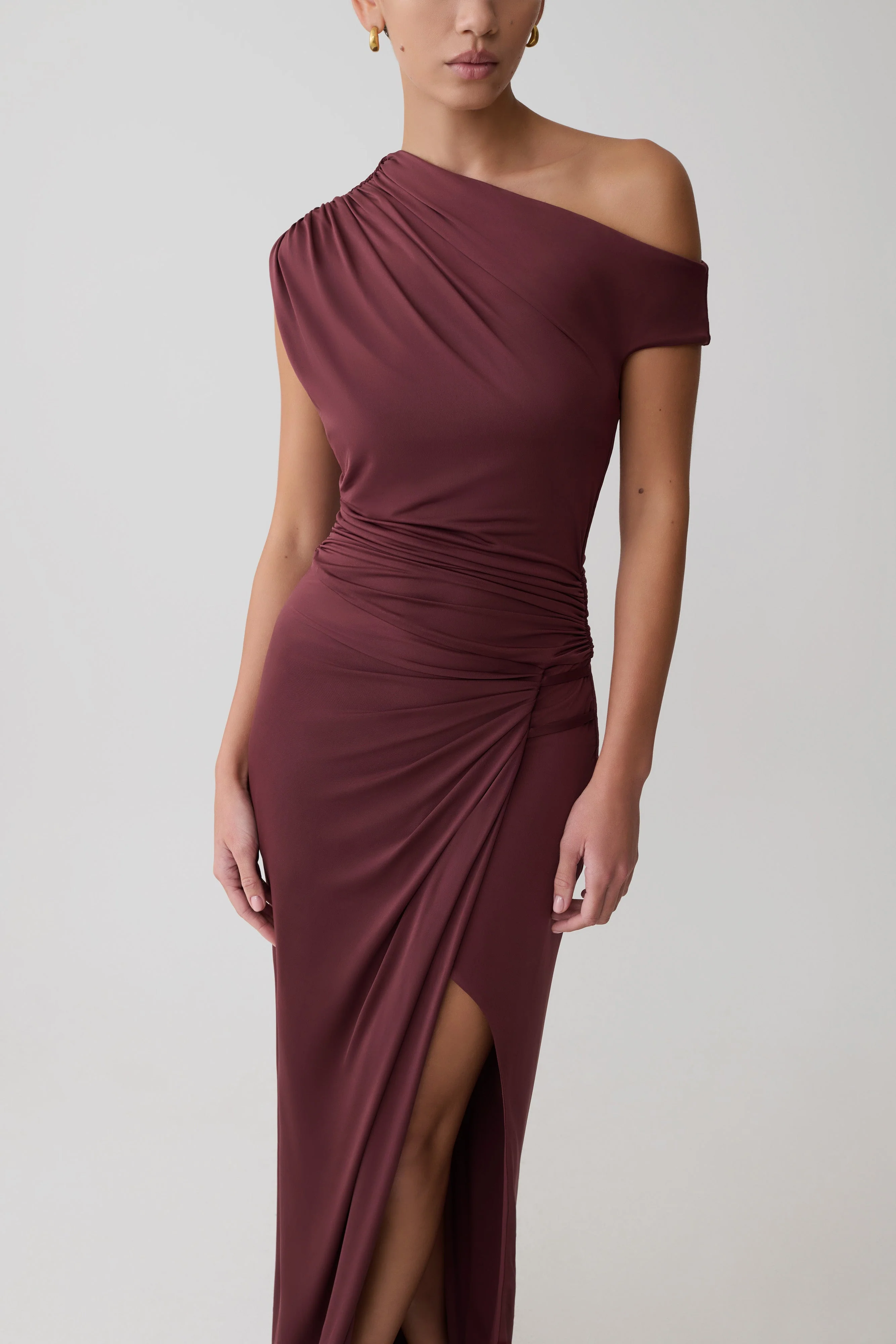 Alyn-Off-Shoulder-Draped-Maxi-Dress-Dark-Plum