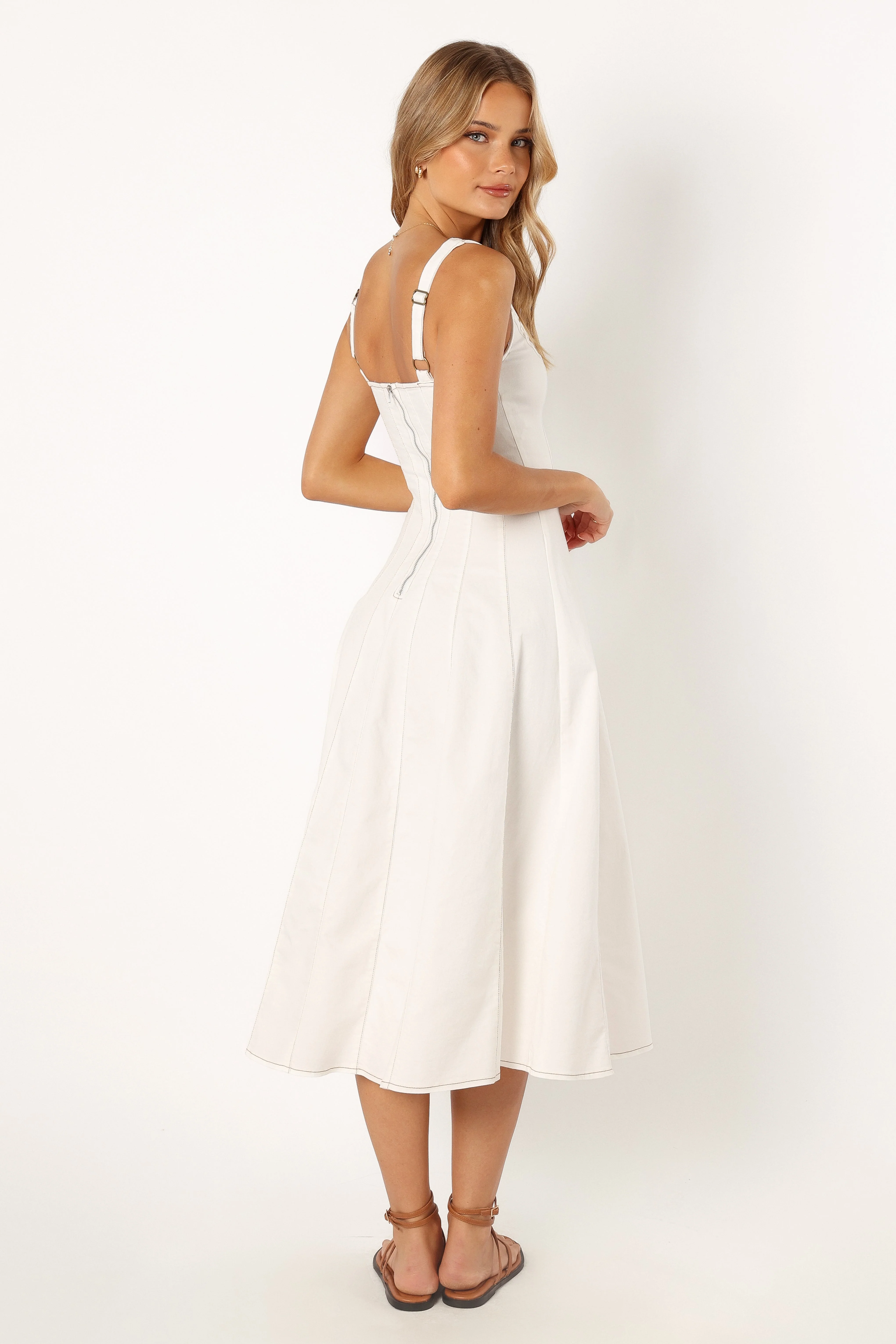 Una Midi Dress - White