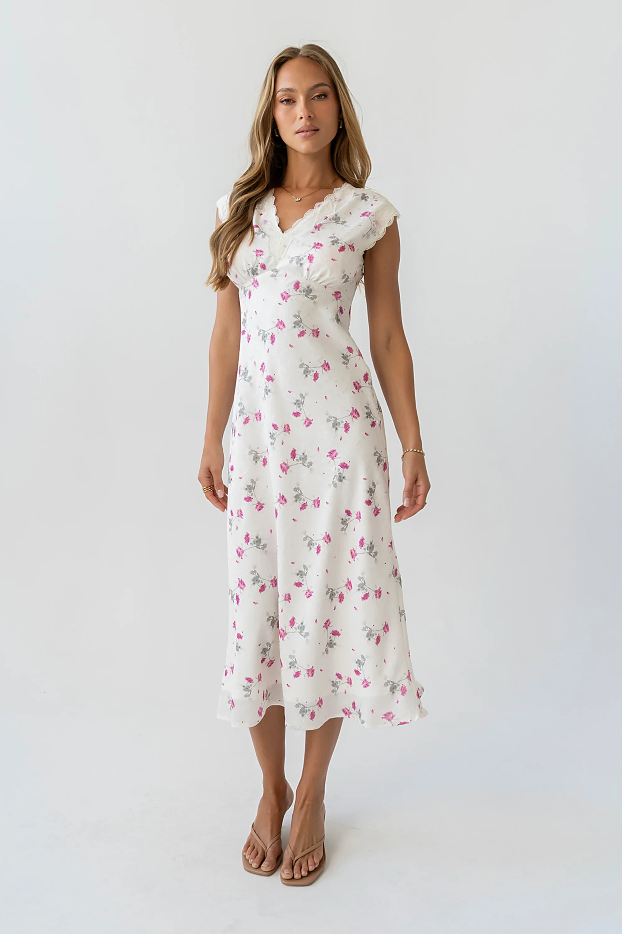 Brinkley Floral Maxi Dress in Berry