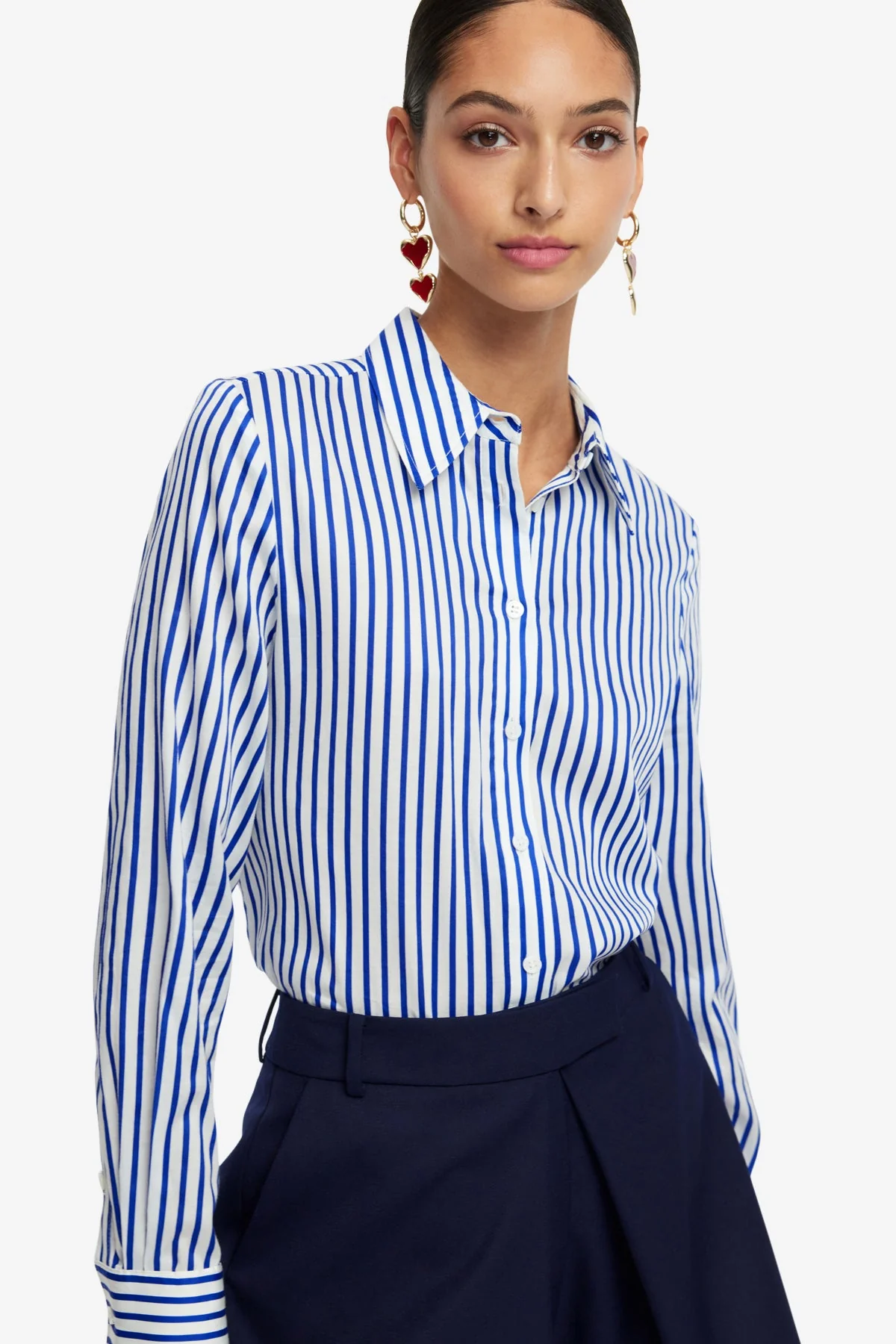 Rosaline Striped Shirt - Navy