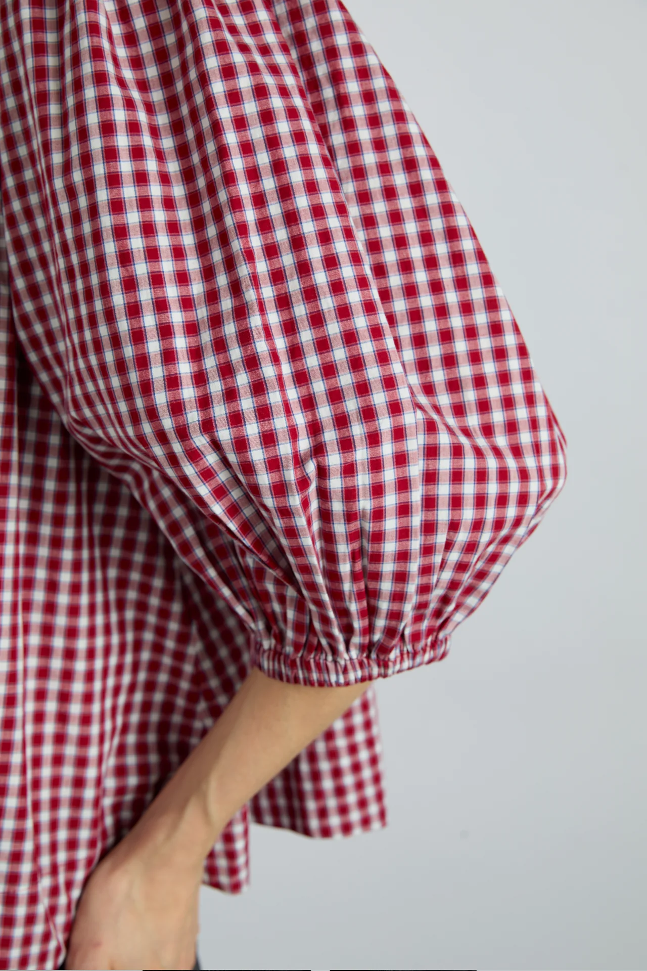mila blouse - cherry gingham - luluinthesky