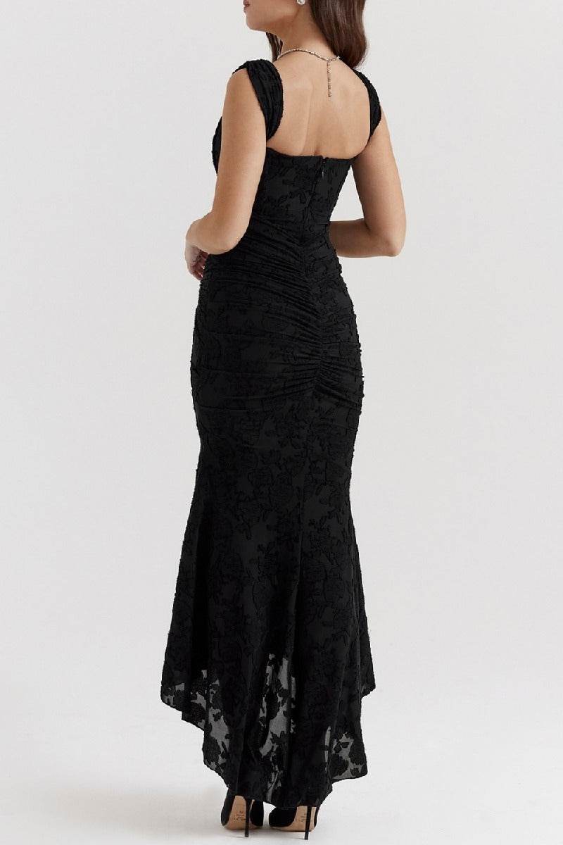 Mermaid High-Low Lace Formal Evening Dresses 850775323930