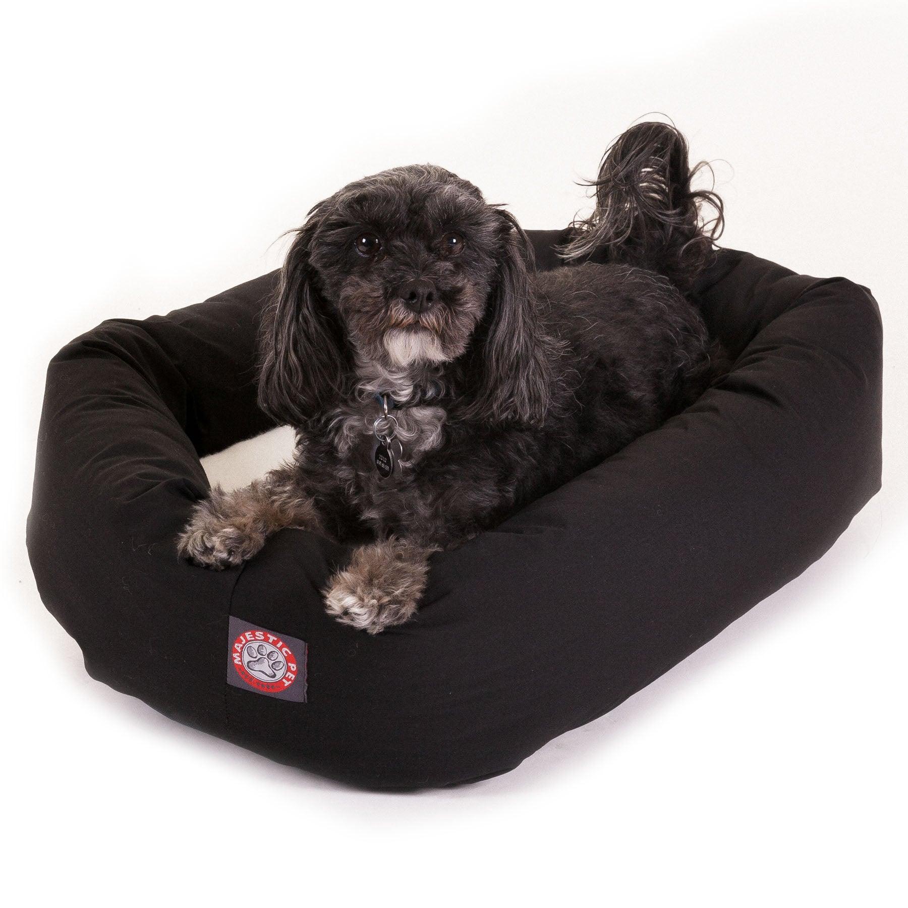 Poly/Cotton Sherpa Bagel Dog Bed
