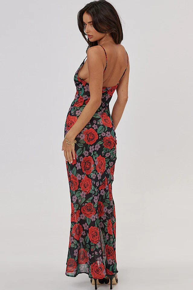 RONAN Floral Cami Long Dress