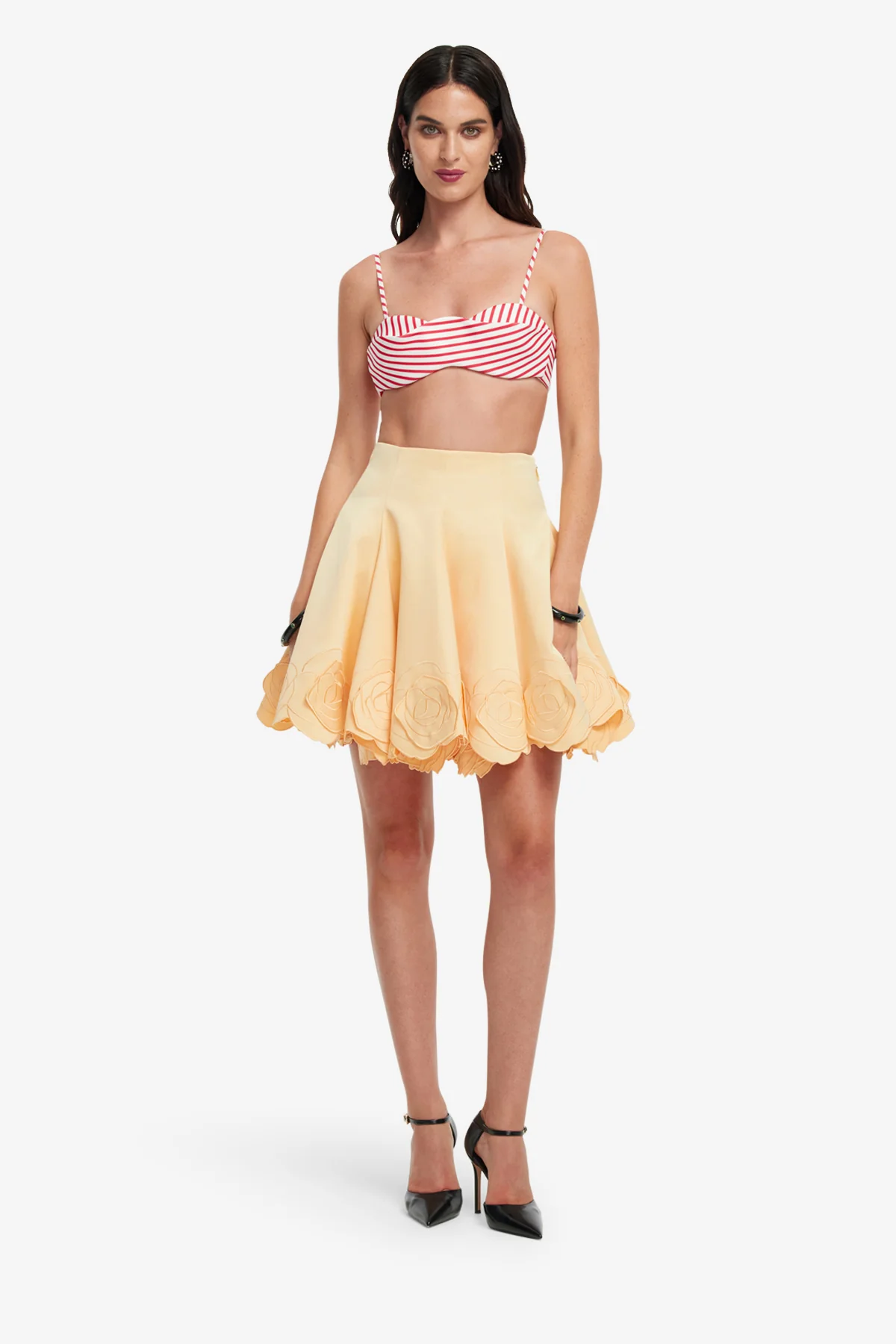 Kaity Appliqué Skirt - Butter