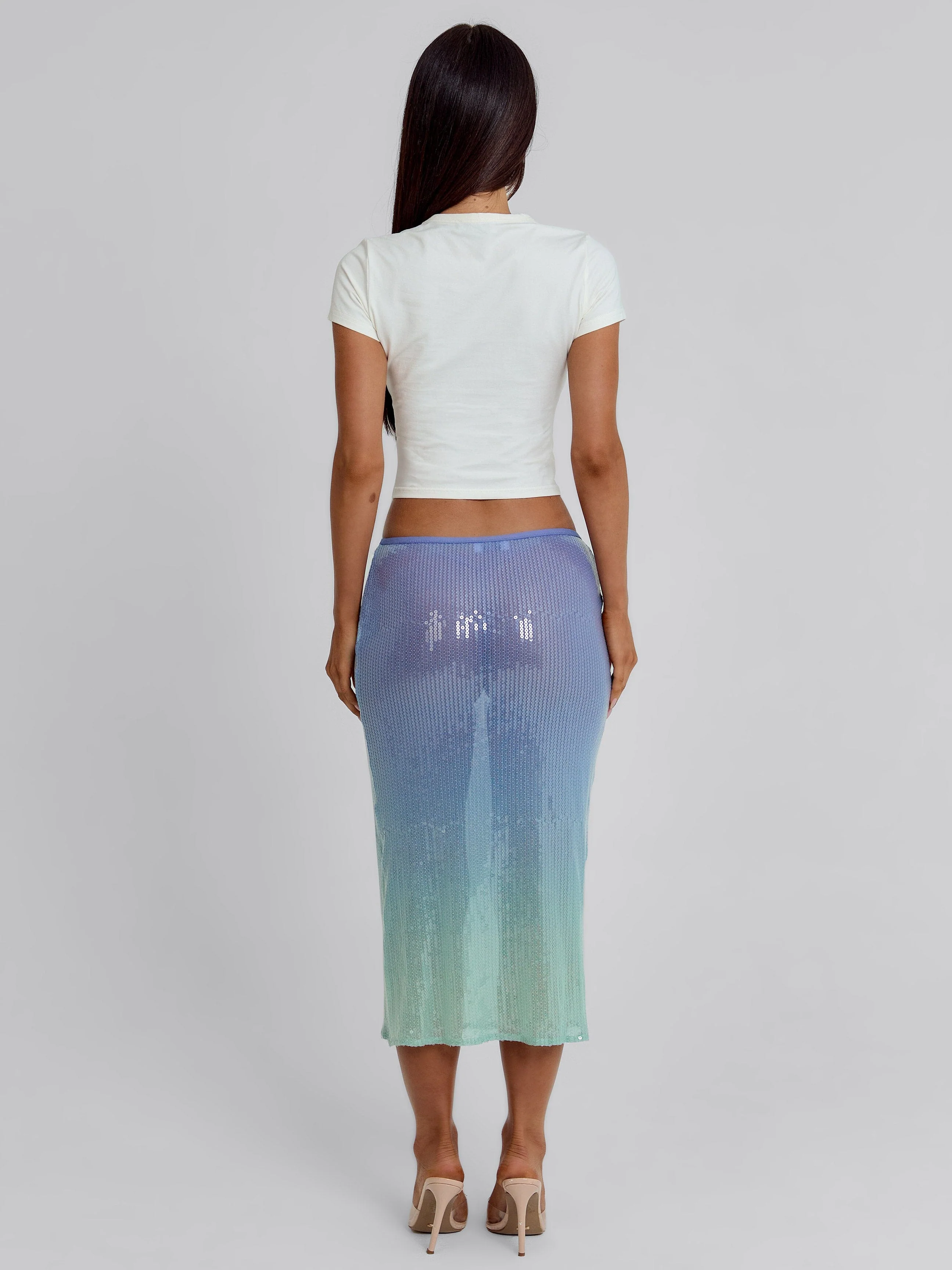 Ginger Midi Skirt Blue