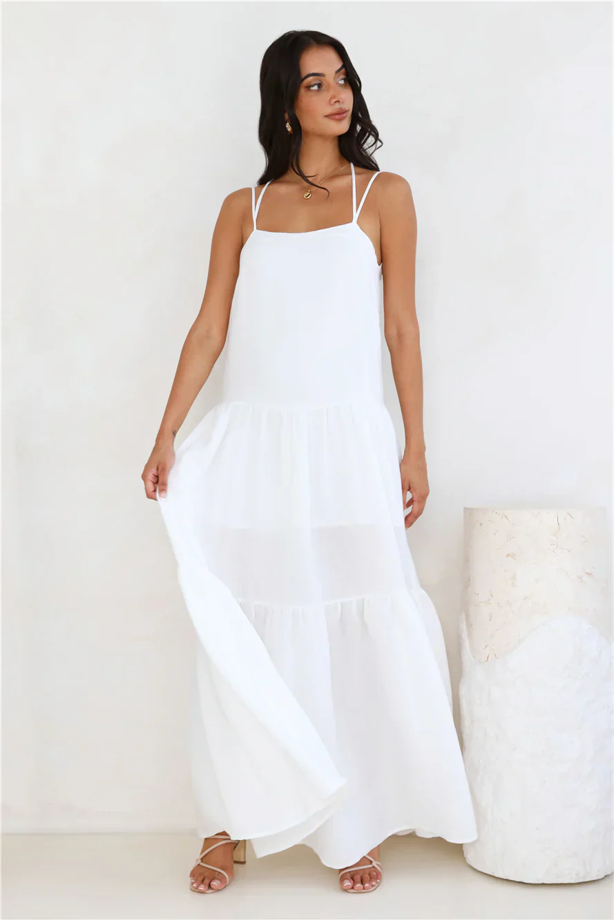 Diamond Affair Maxi Dress White