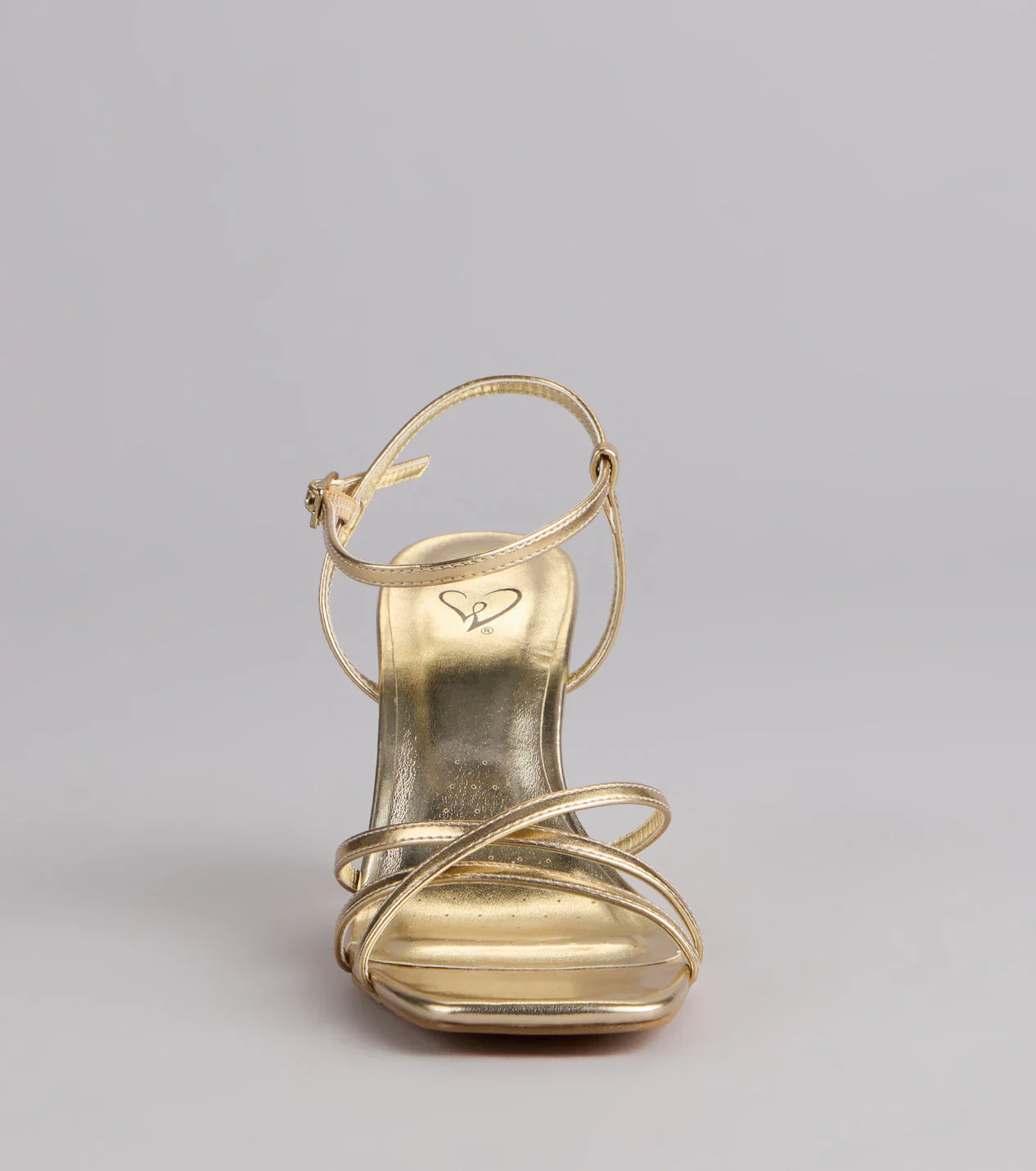 Shine Hour Metallic Strappy Stiletto Heels