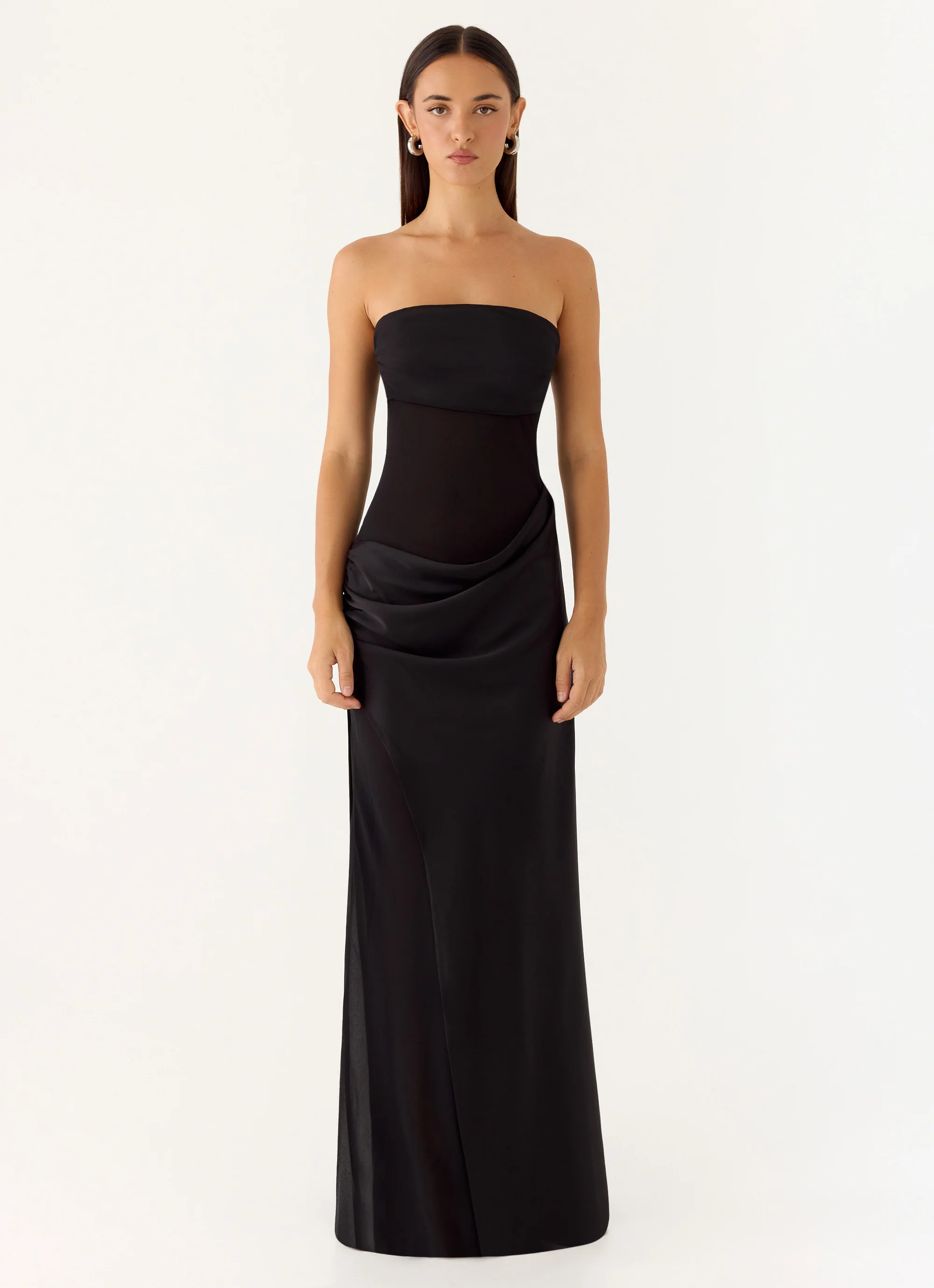 Champagne Skies Maxi Dress - Black