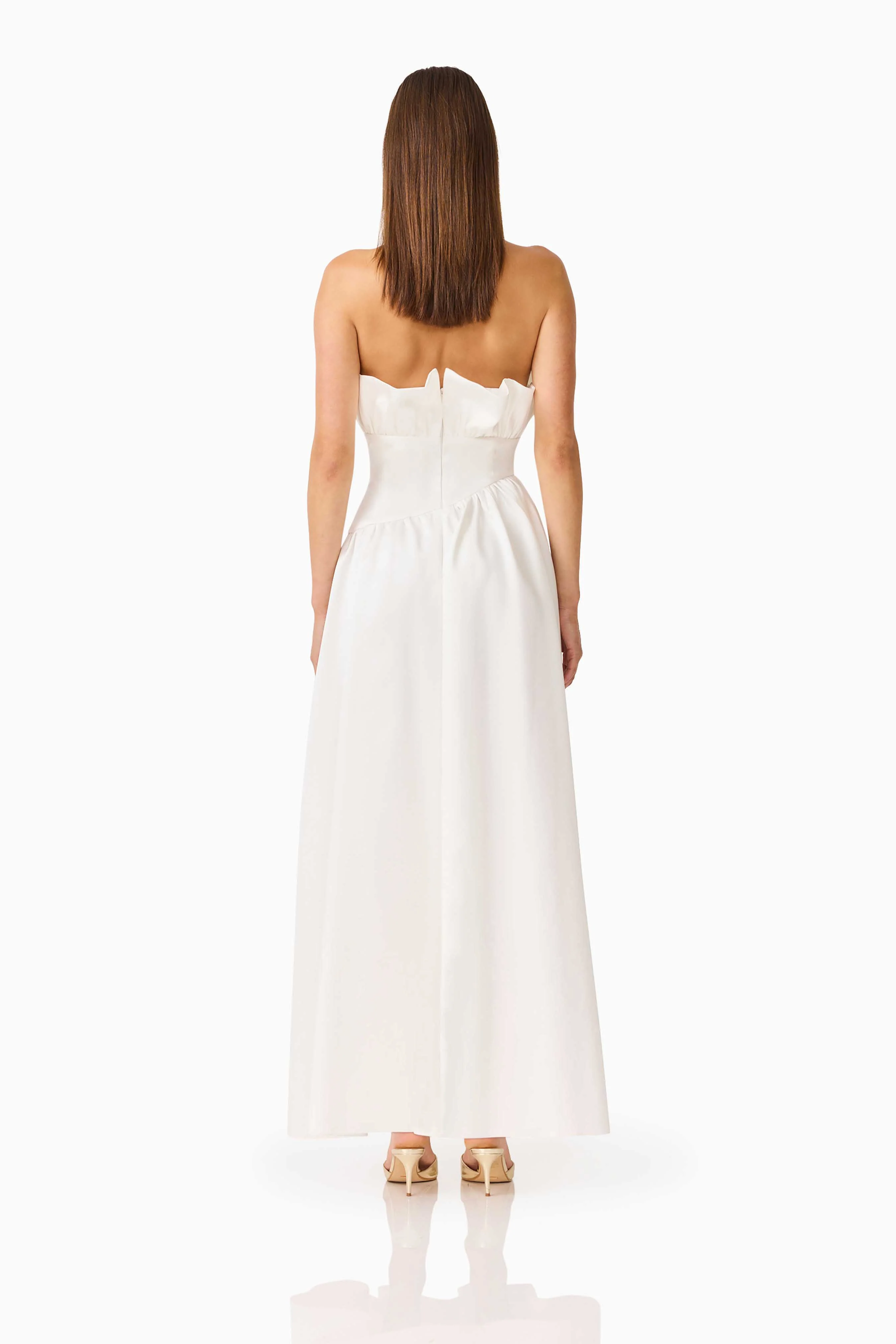 Laurel Sleeveless Maxi Dress in Pearl White