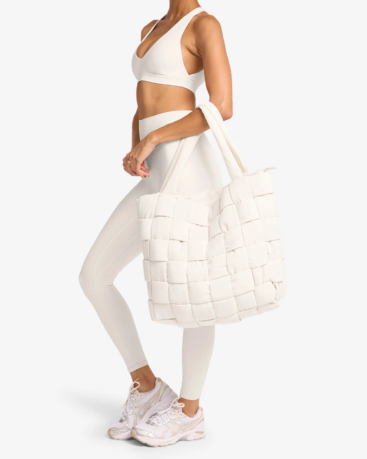 Puffer Tote Bag | Vanilla