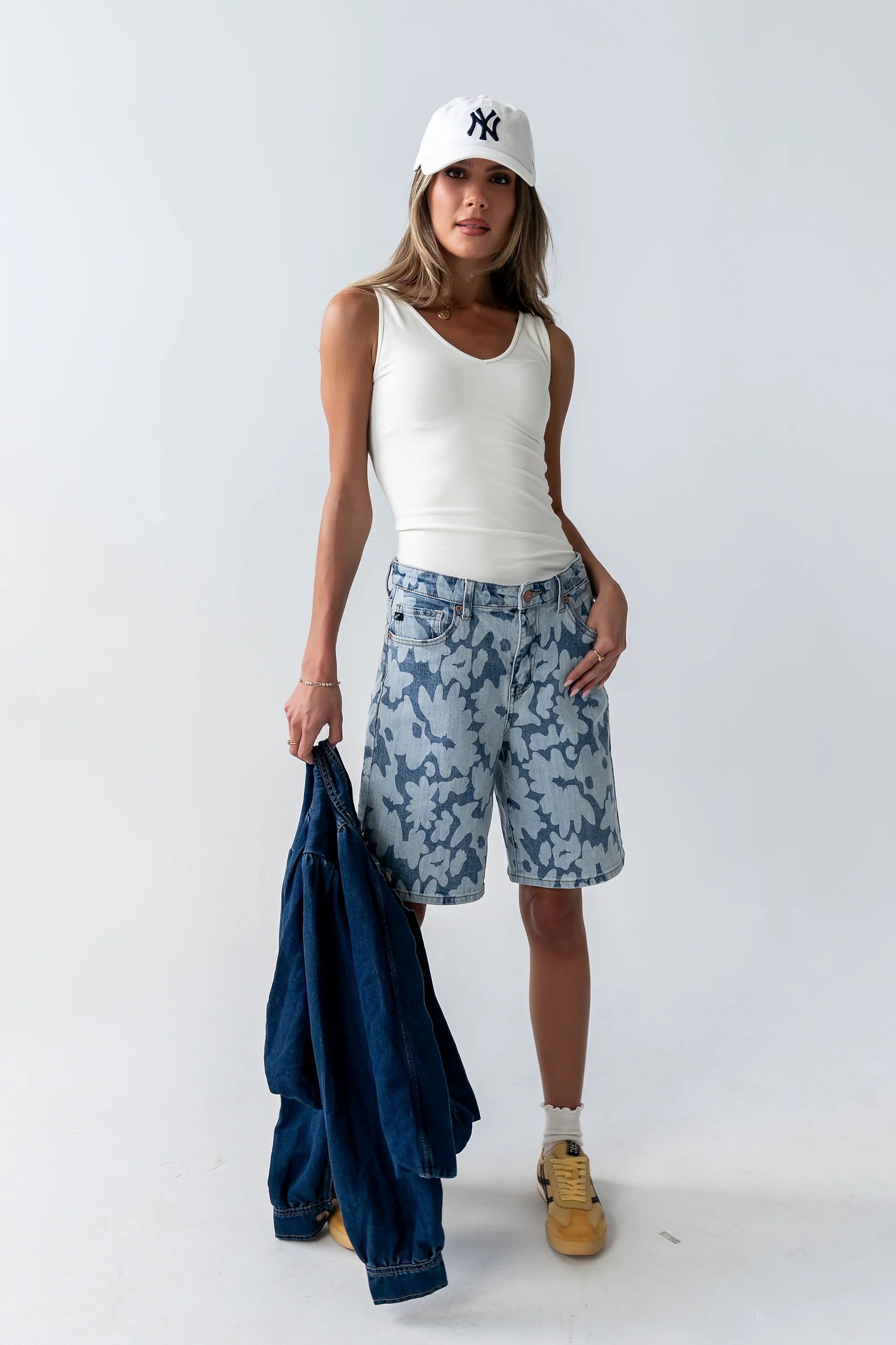 Cammie Long Tank in Ivory