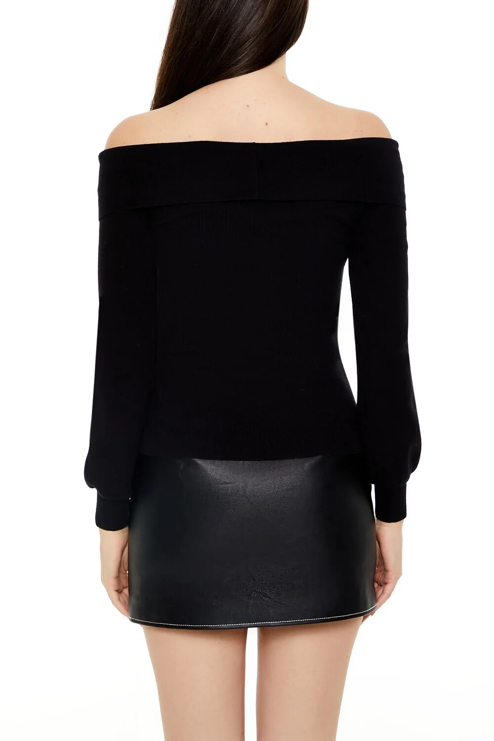 Fitted Off-the-Shoulder Sweater