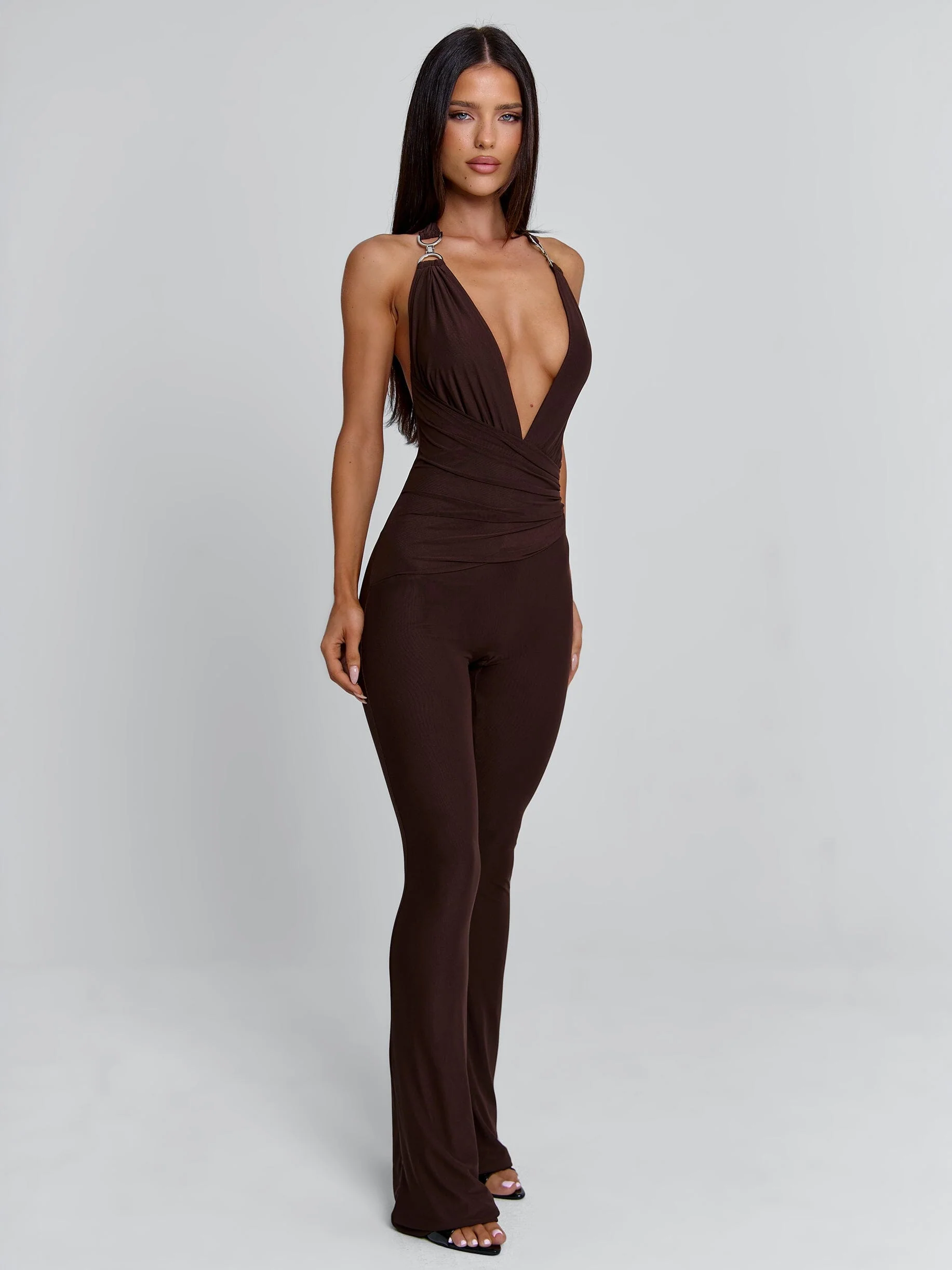 CARYS JUMPSUIT CHOCOLATE