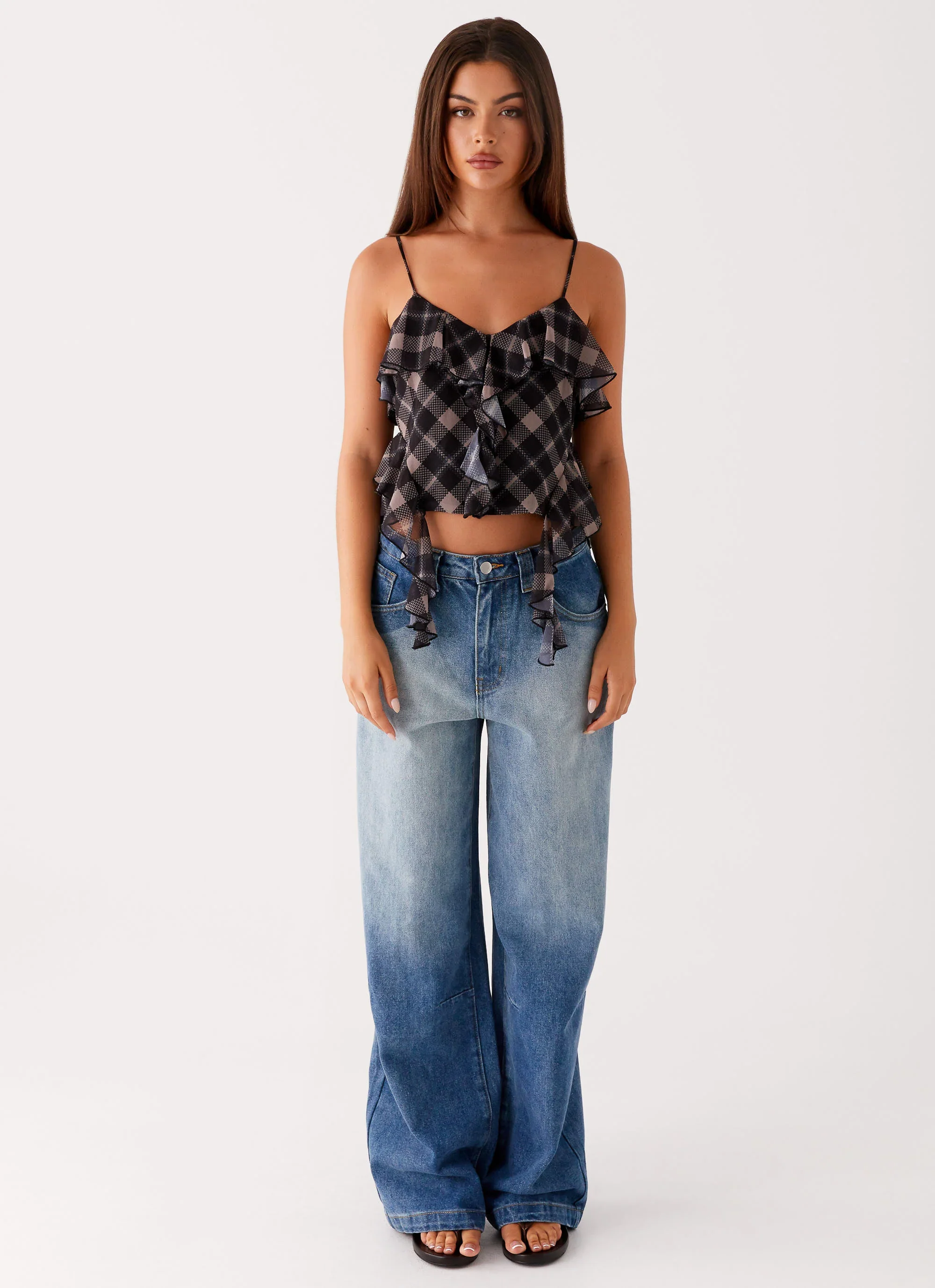 Midwest Low Rise Denim Jeans - Powder Wash Blue