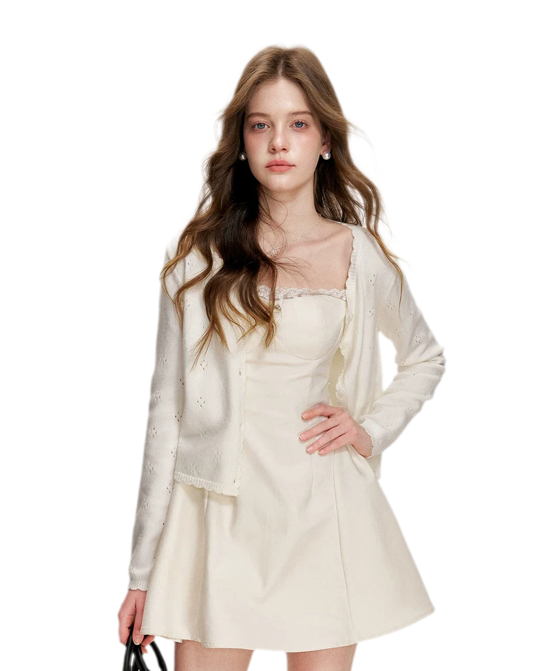 Lace-Trimmed A-Line Camisole Dress | Final Sale