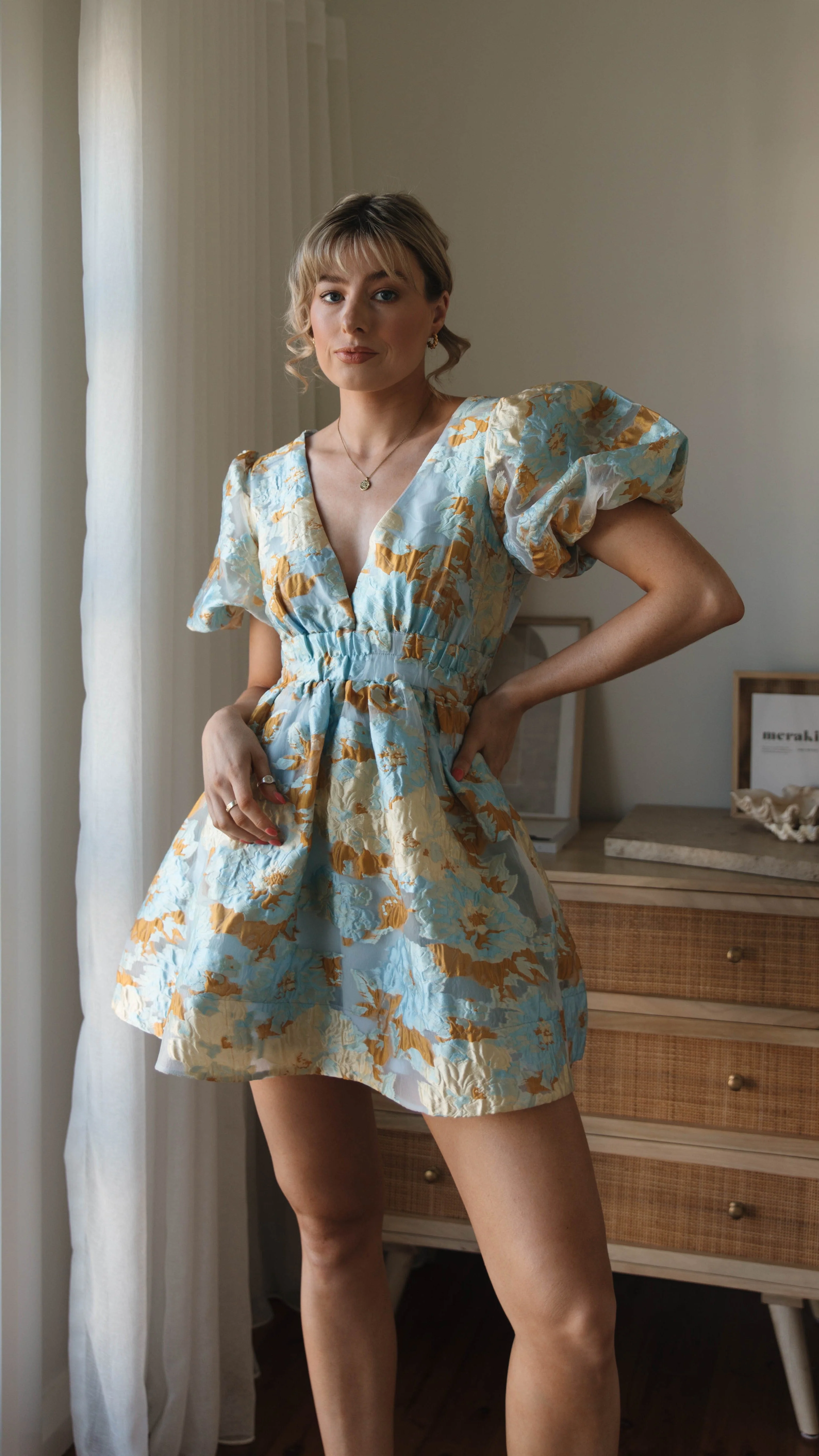 Abel Mini Dress - Blue - luluinthesky