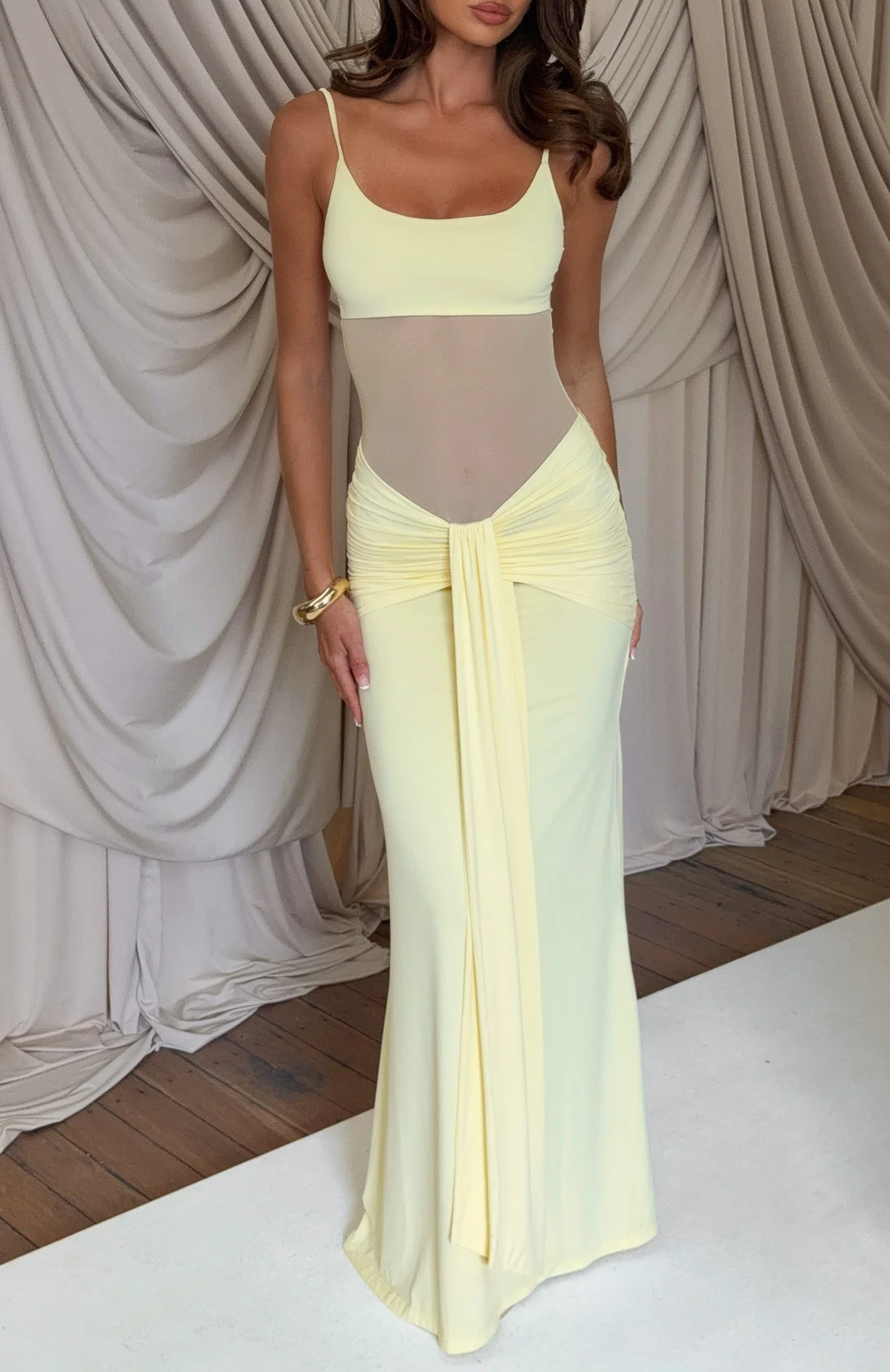 Confetti Skies Maxi Dress Lemon