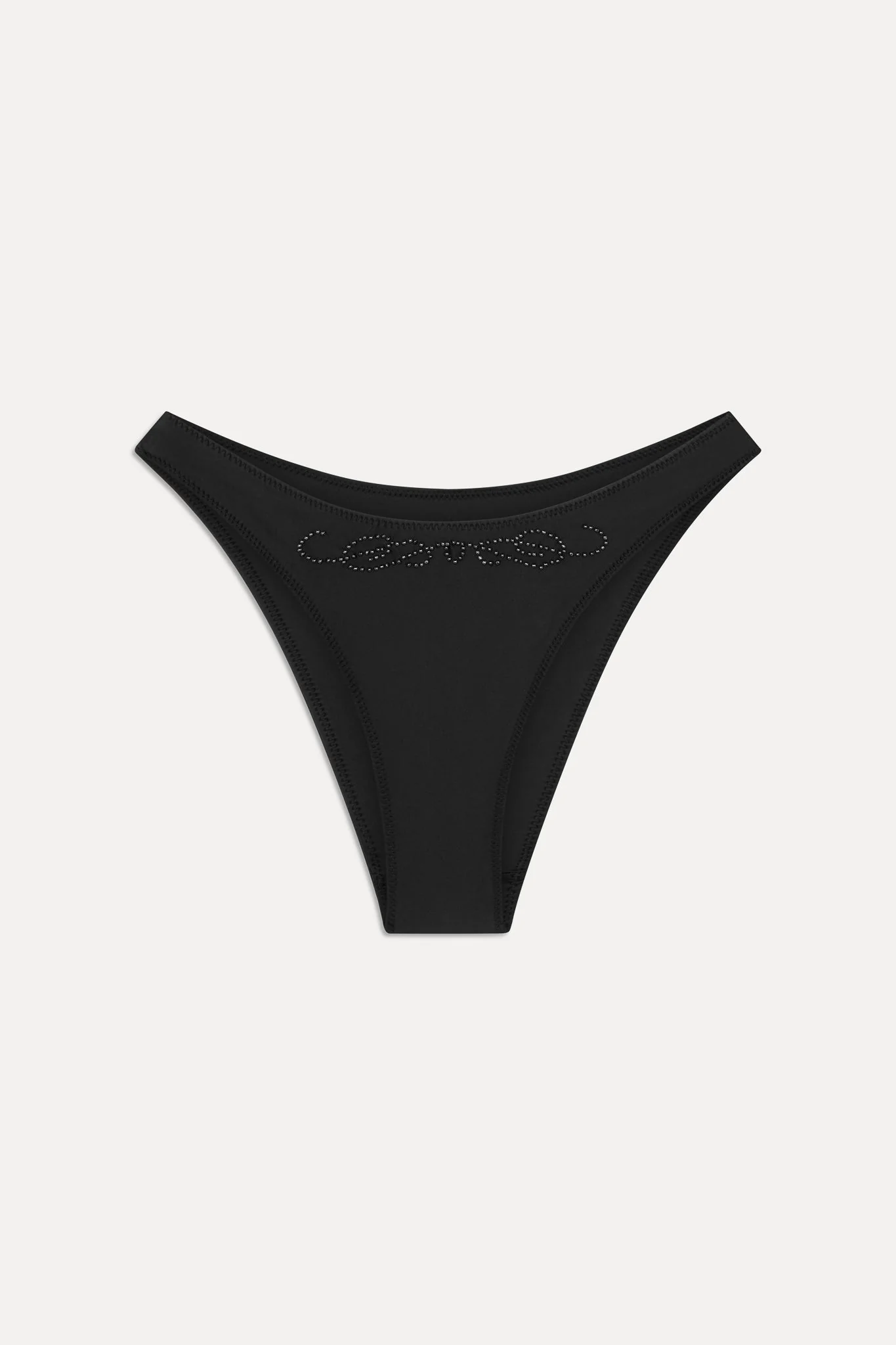 x JENNIE Dove Beaded Bikini Bottom - Black