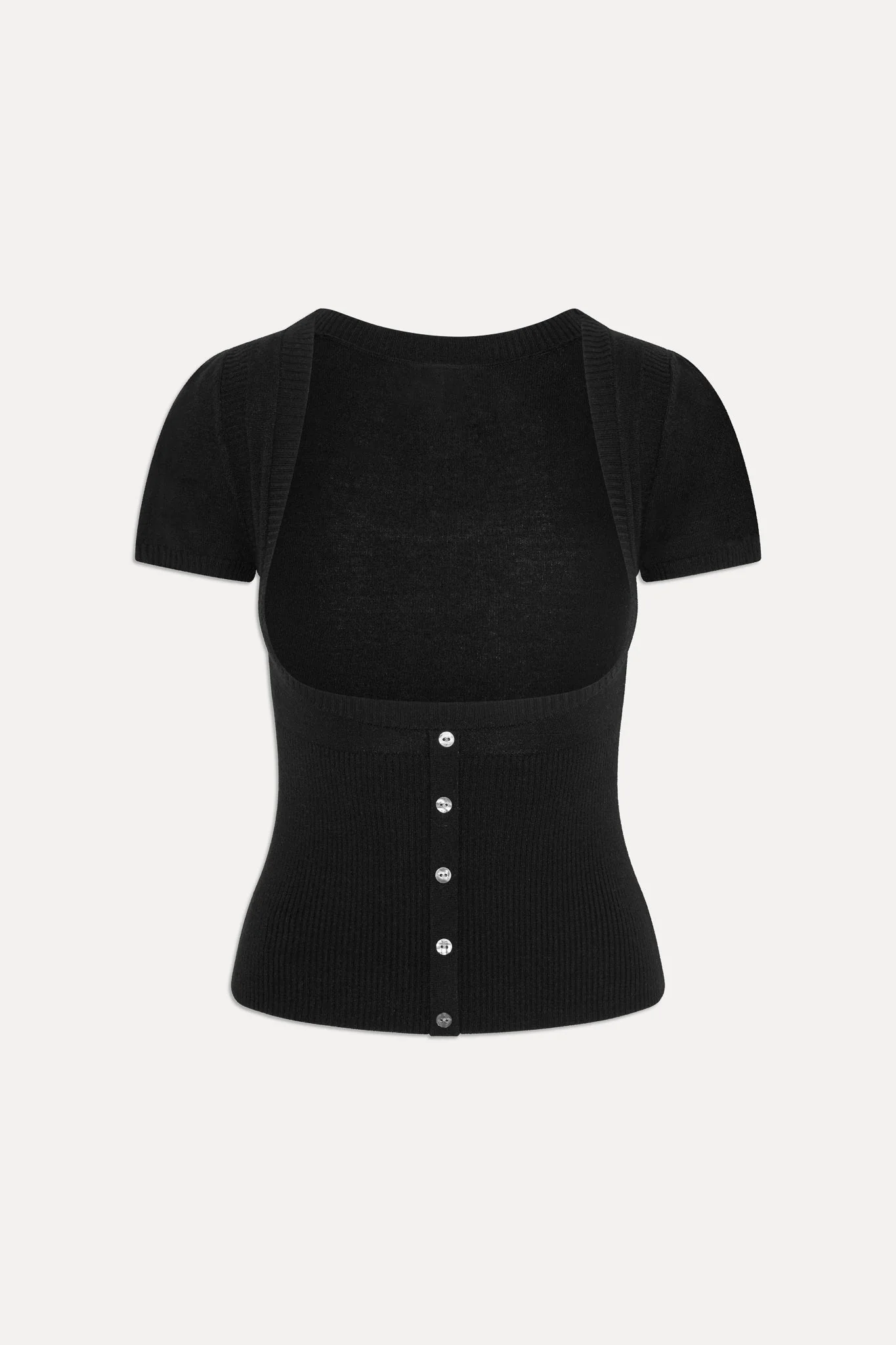 x JENNIE Sofia Knit Top - Black