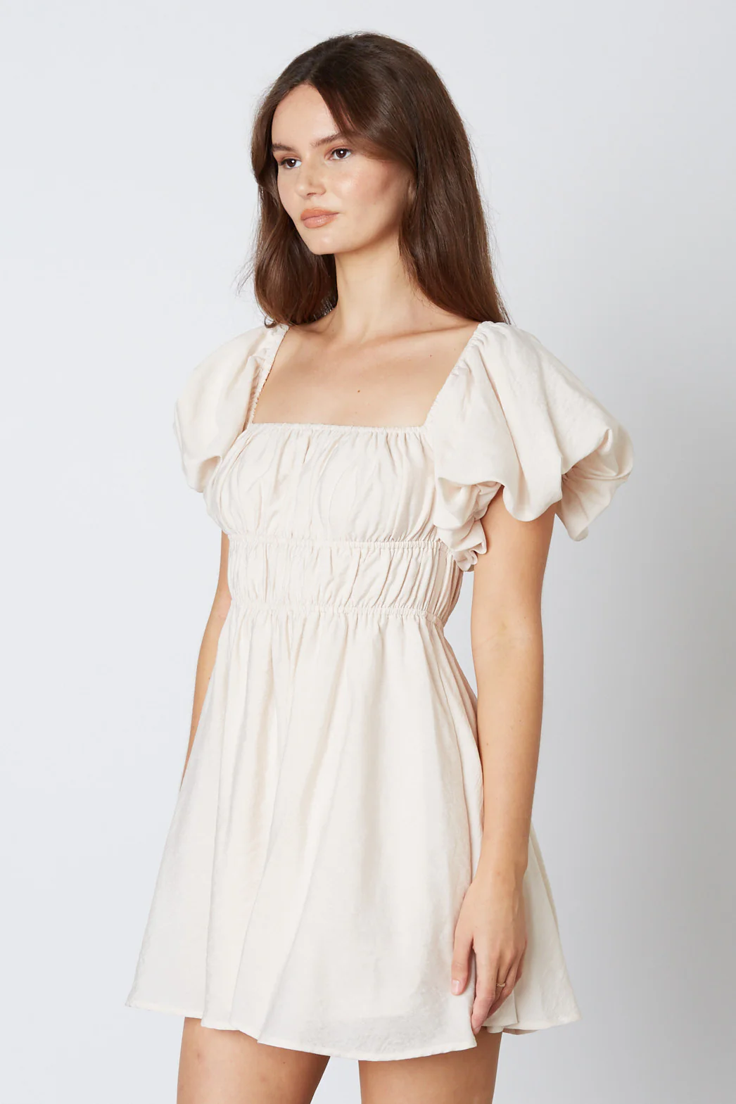 Puff Sleeve Mini Dress