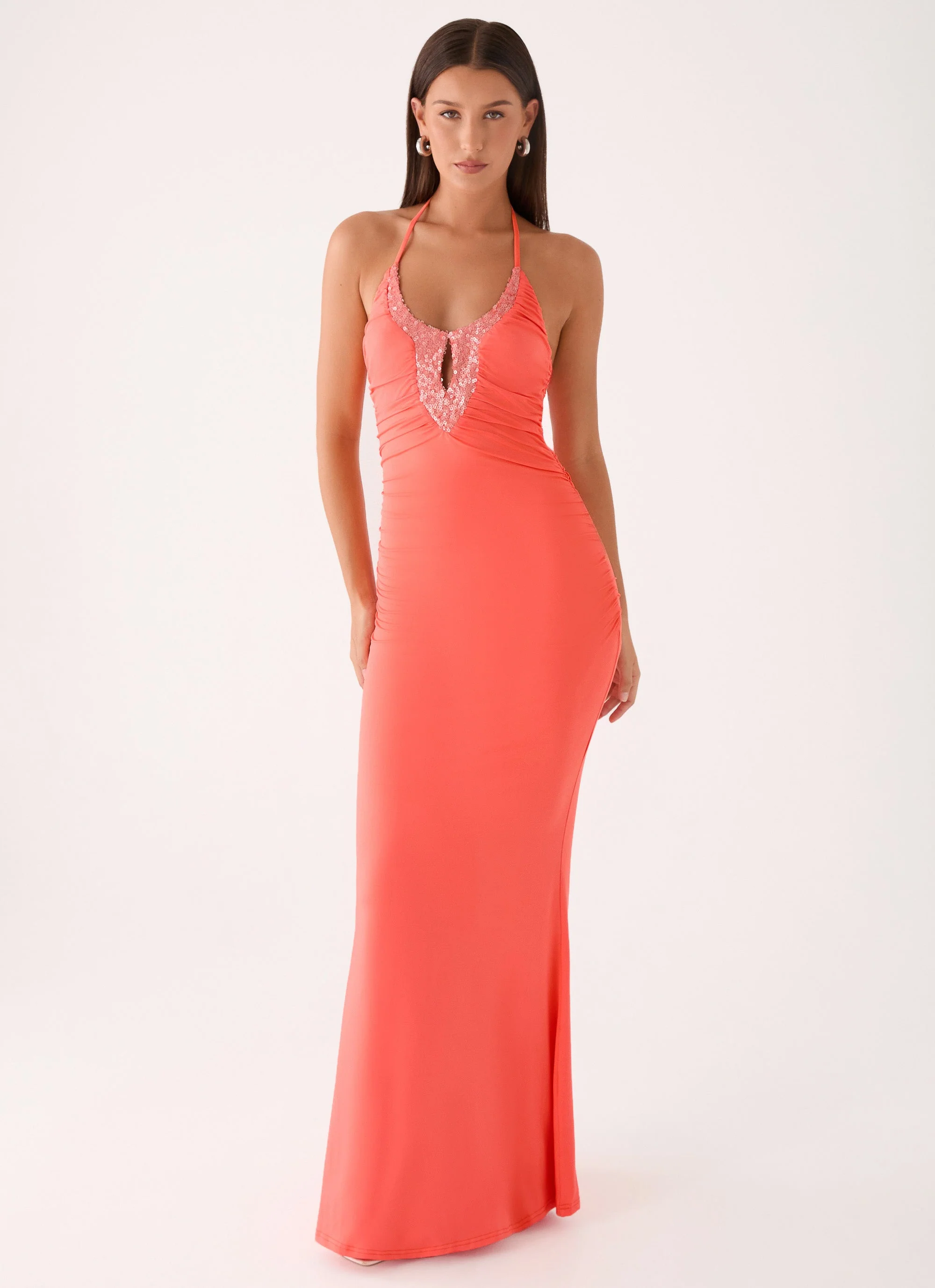 Aminata Maxi Dress - Burnt Coral
