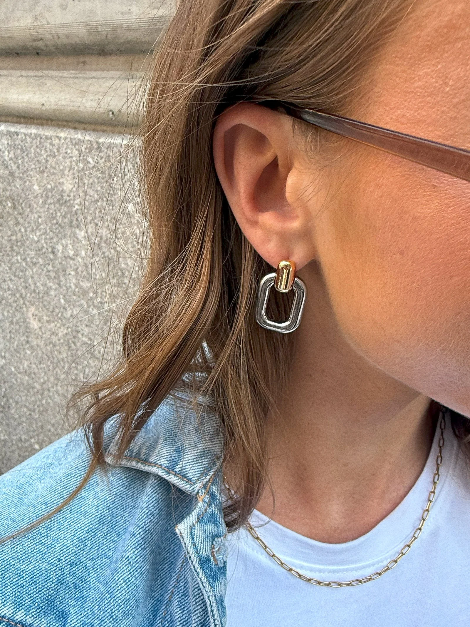 Rebecca Door Knocker Earrings - Gold/Silver