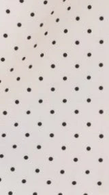 Hanae Mini Dress - White/Black Polka