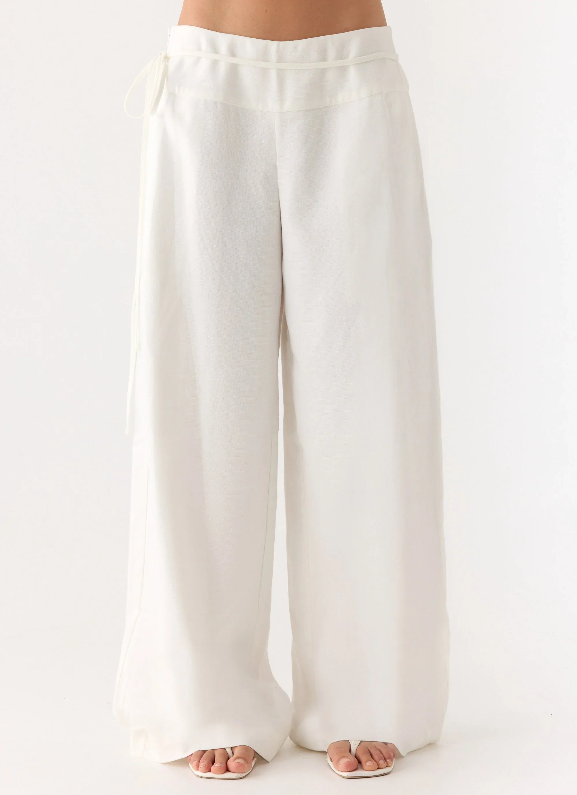 Isobel Linen Pants - White