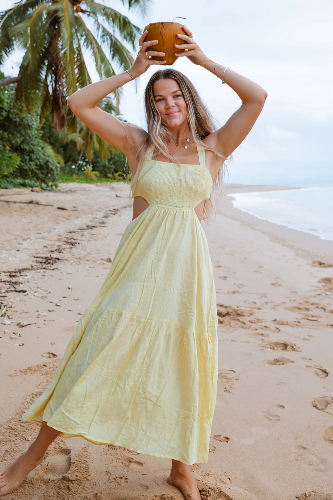 Blink Twice Maxi Dress Yellow