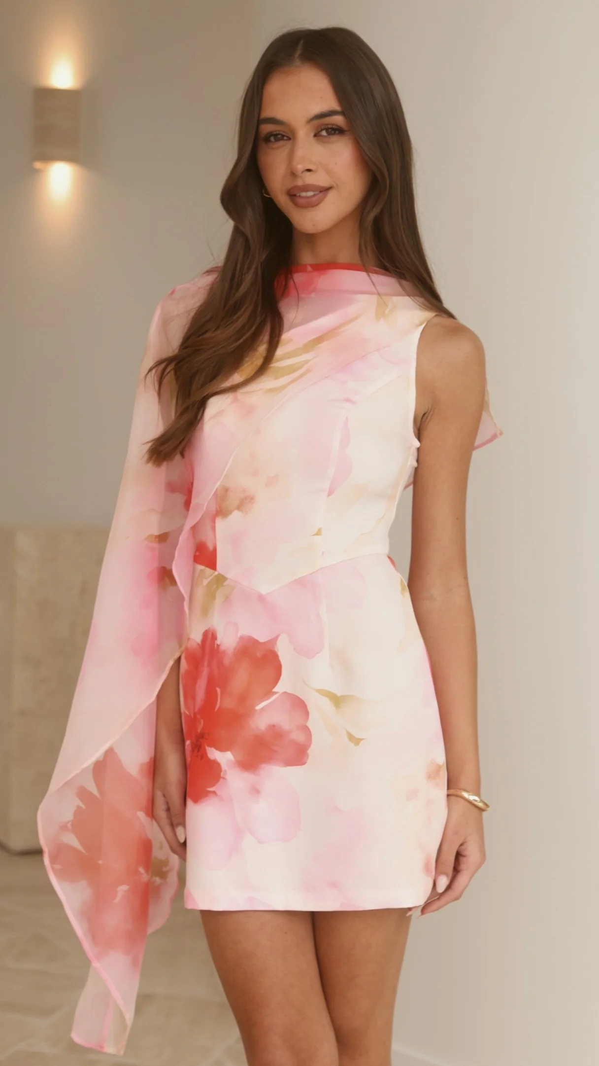 Lacie Mini Dress - Pink Floral