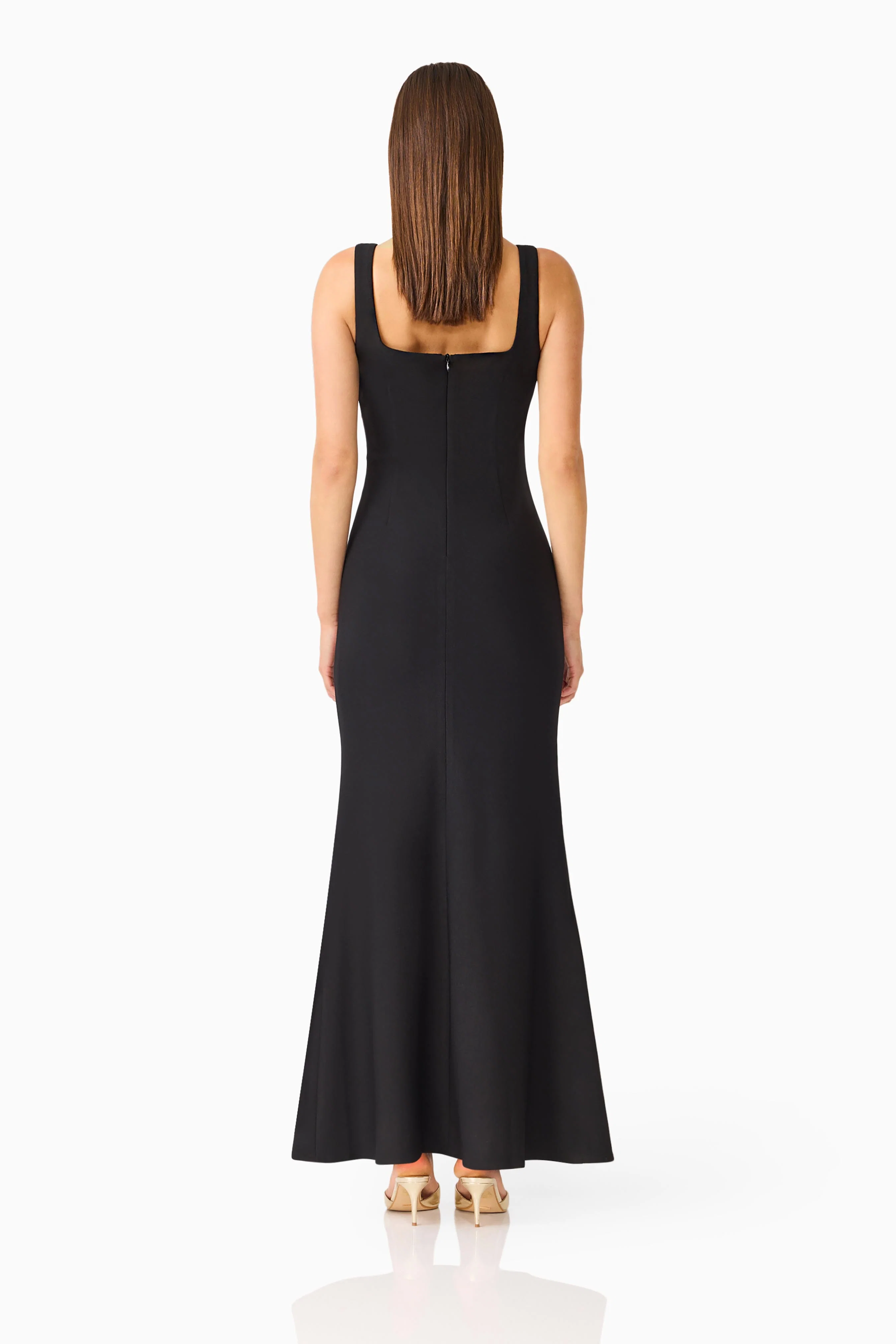 Odelia Beaded Maxi Dress in Black