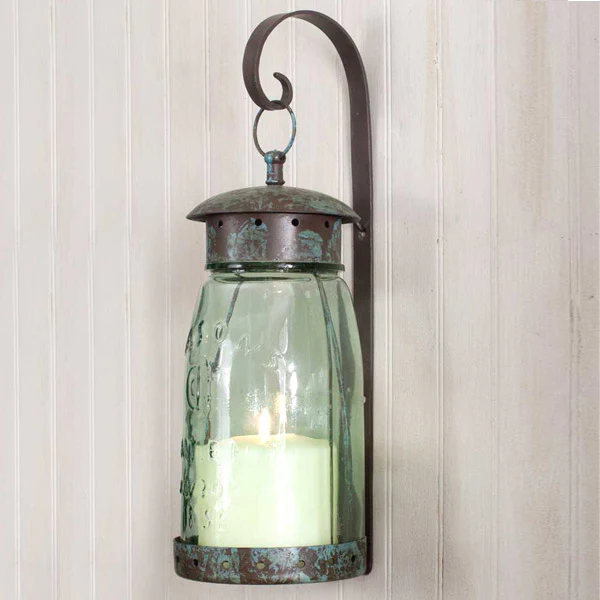 Mason Jar Tea Light Wall Sconce
