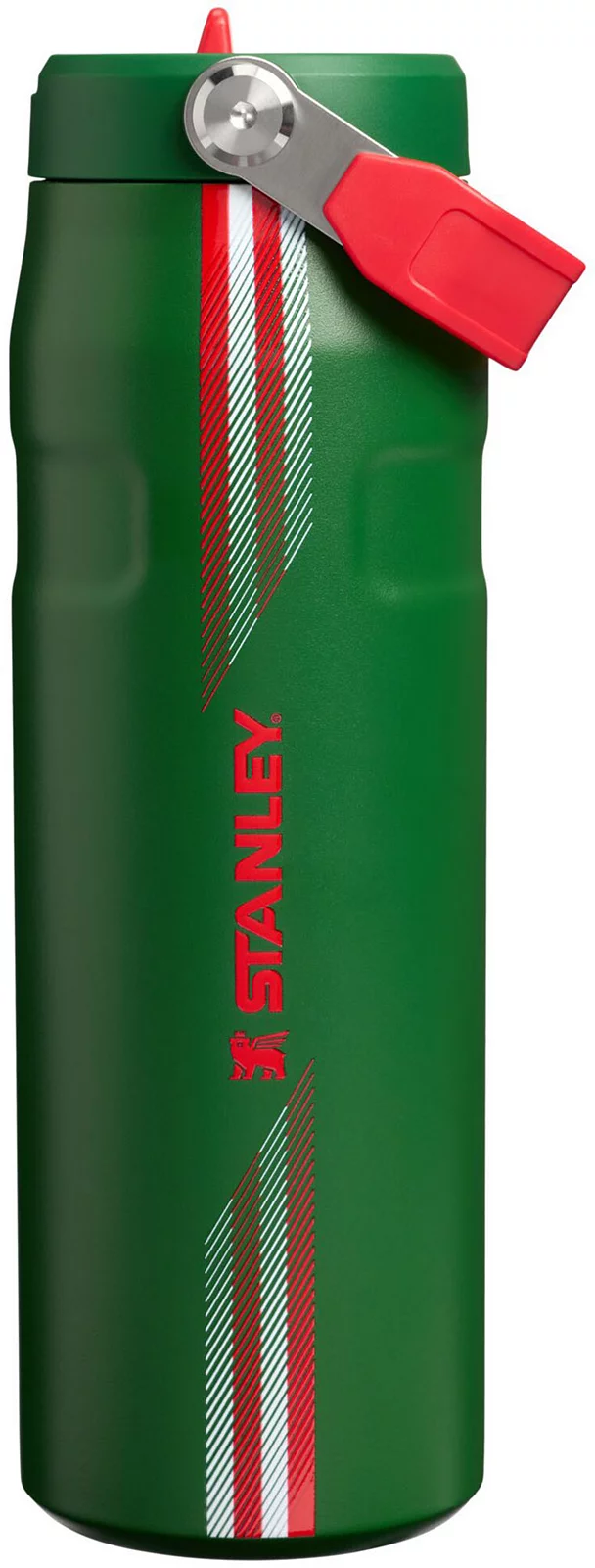 Stanley 24 oz. IceFlow Bottle with Flip Straw Lid - Team Dark Green Red