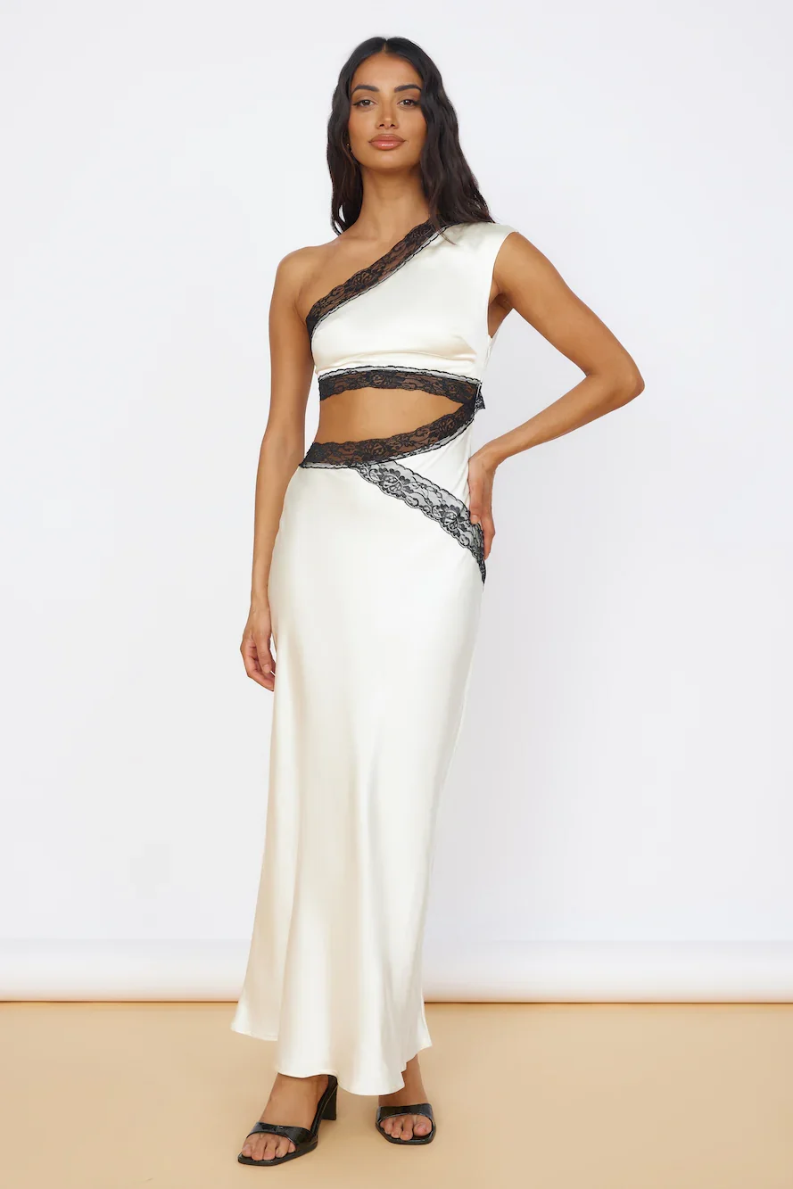 Limitless Love Satin Maxi Dress Champagne
