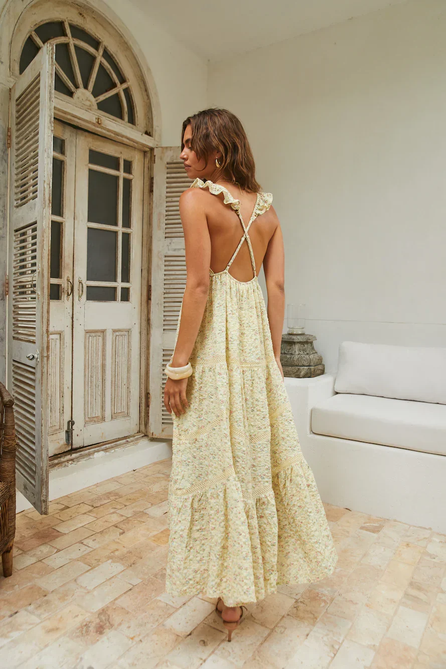 Willow Bloom Maxi Dress Yellow