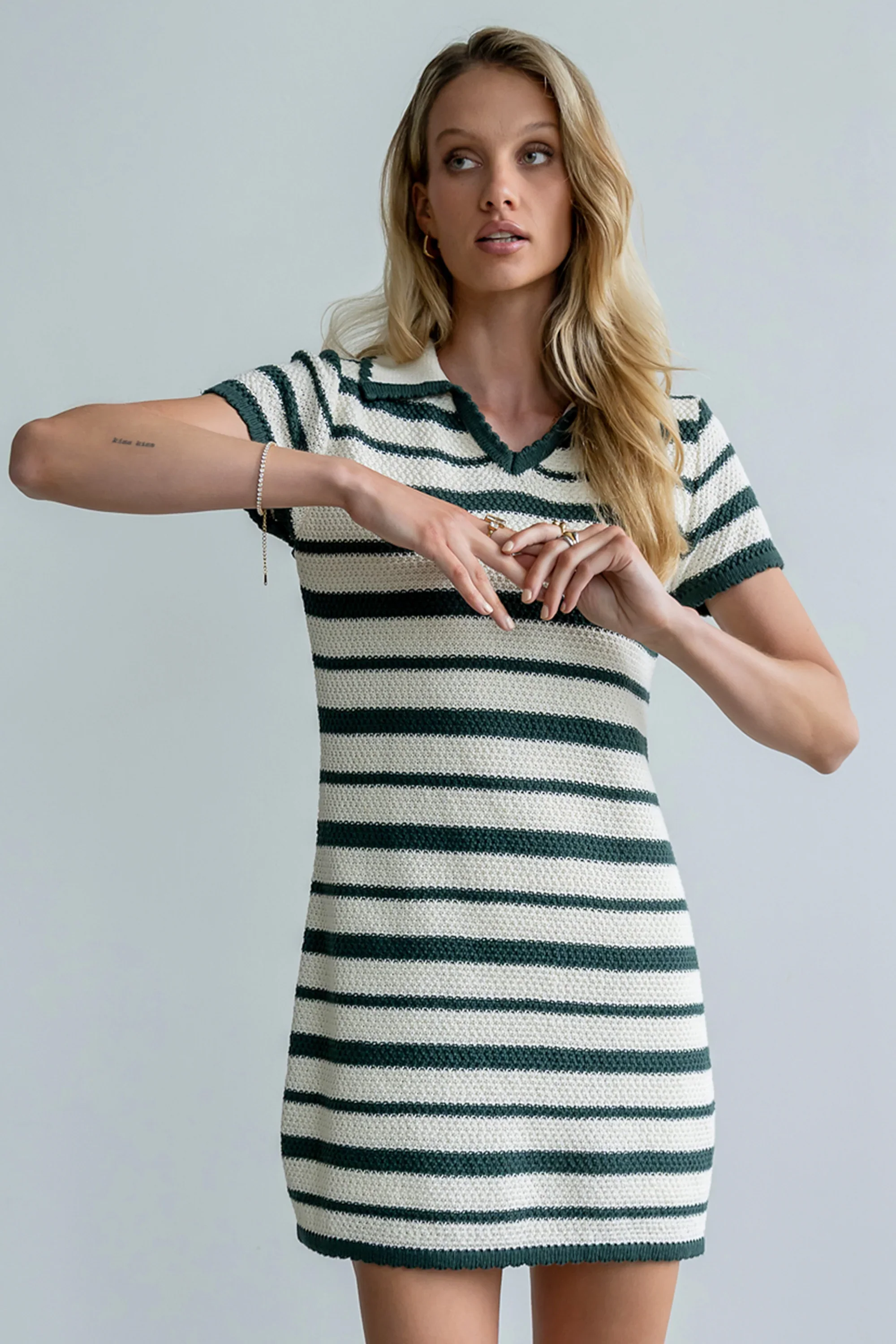Marcy Striped Knit Mini Dress