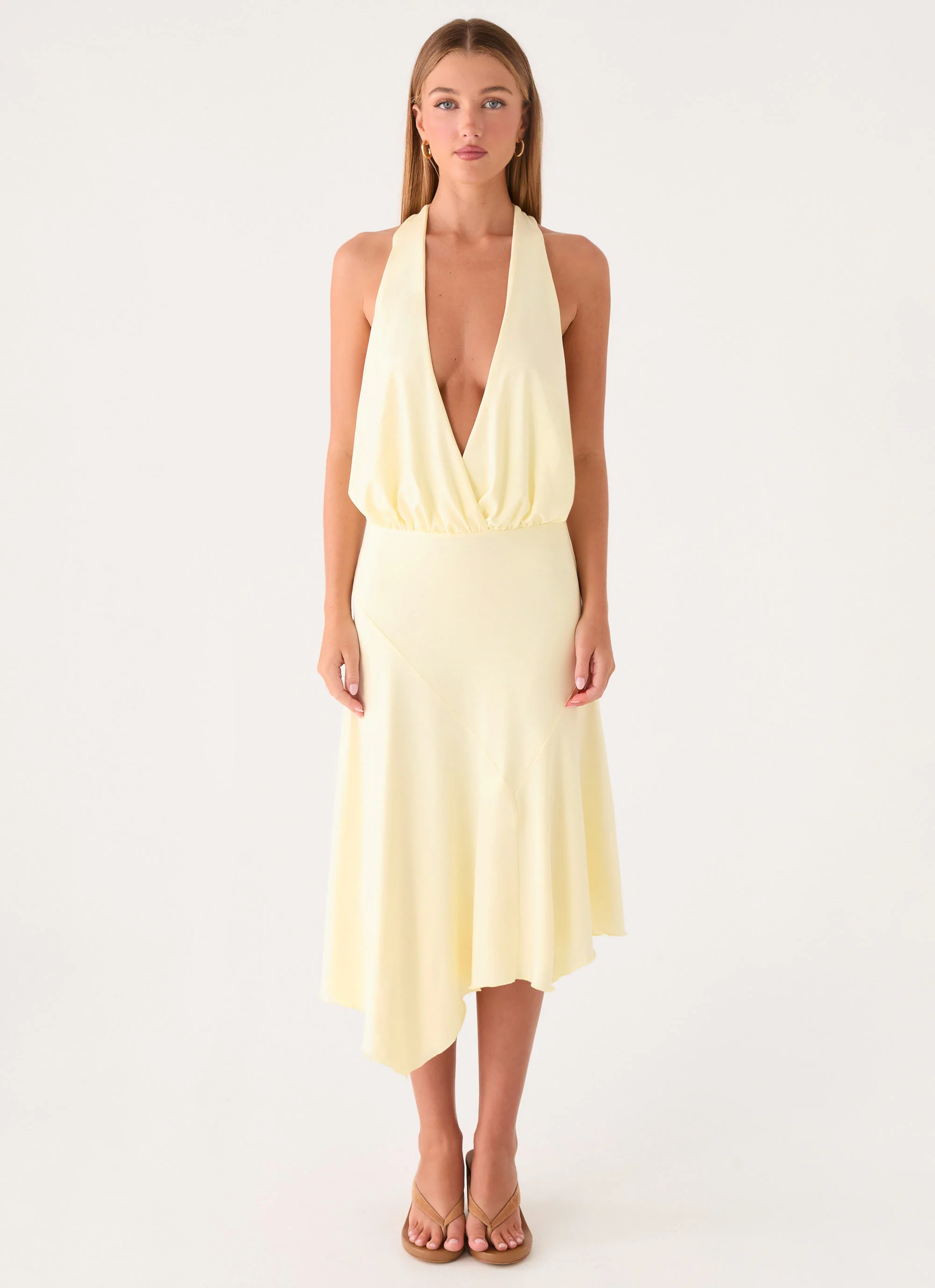 Ignite It Midi Dress - Lemon