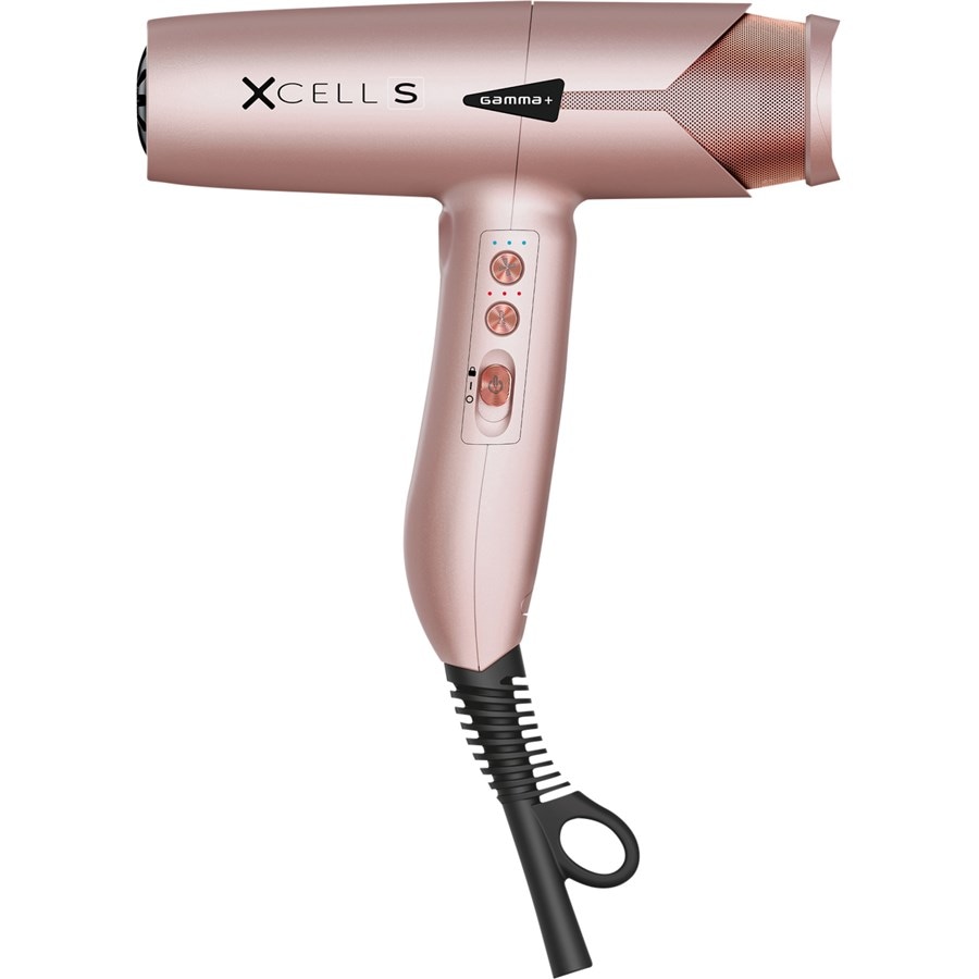 GAMMA+ Suszarki do włosów XCELL S Matt Gold Rose - Ultralekki z silnikiem cyfrowym i technologią jonową