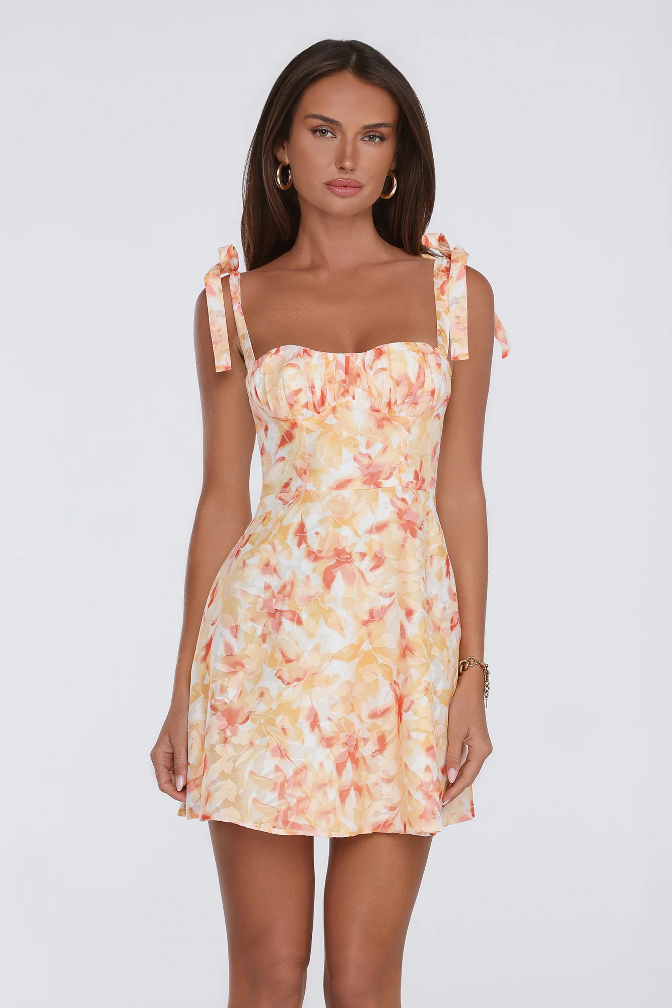 Icon Behaviour Mini Dress Orange