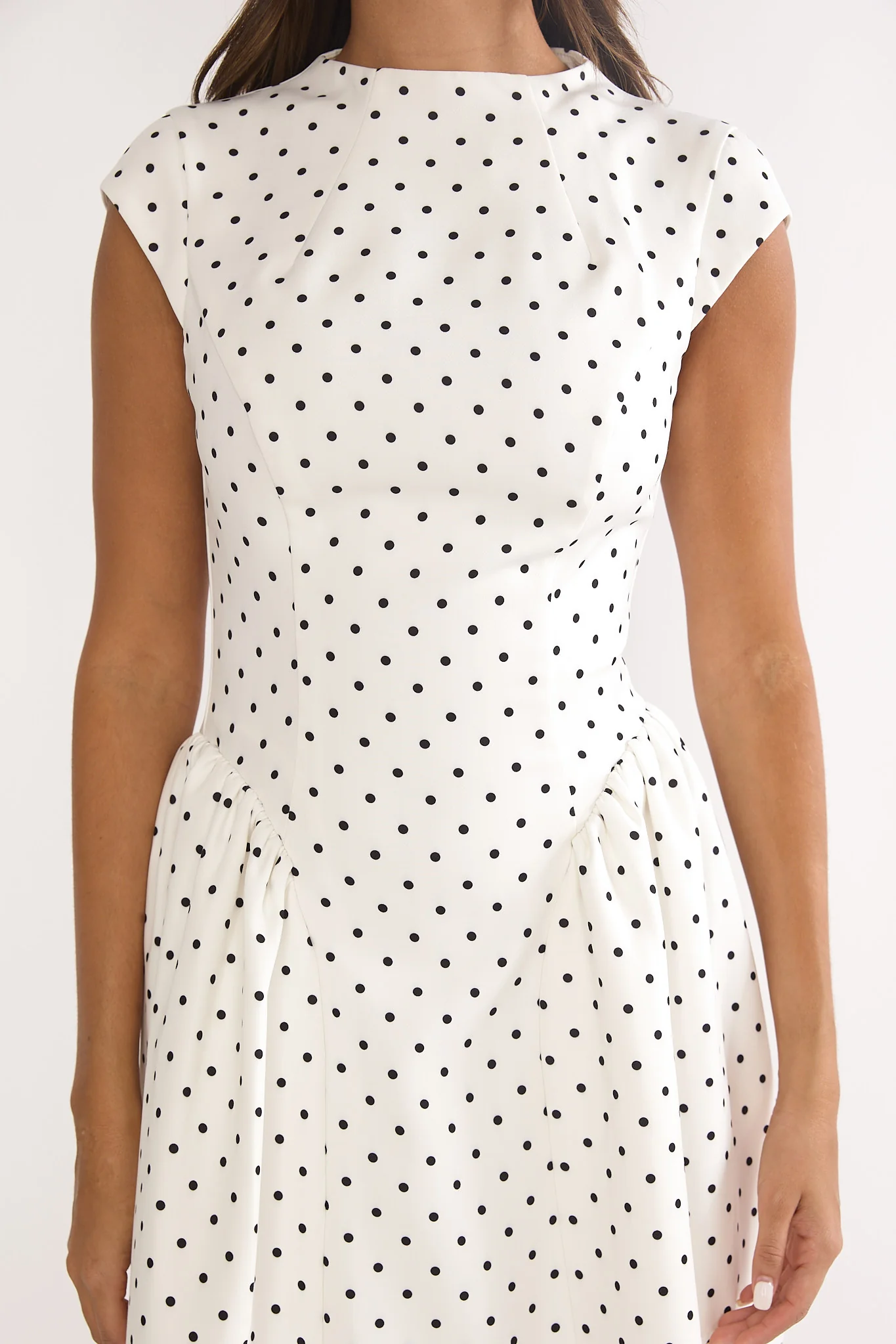 Lynnie Cap Sleeve Maxi Dress Polka Dot - luluinthesky