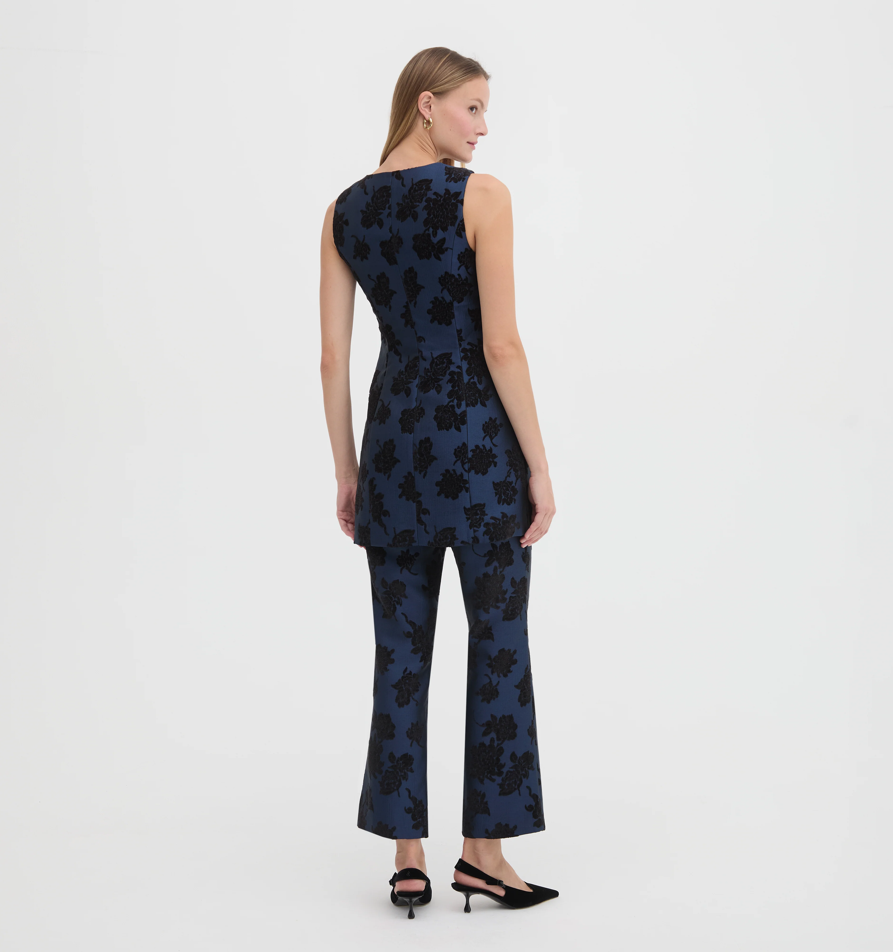 The Rio Dress - Twilight Flocked Brocade