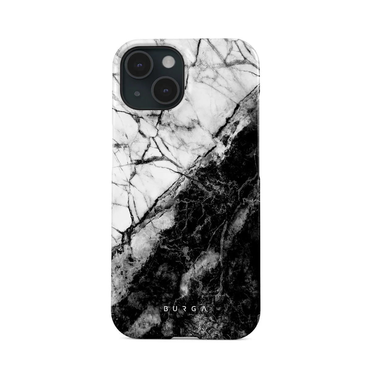 Fatal Contradiction - Black & White Marble iPhone 15 ケース