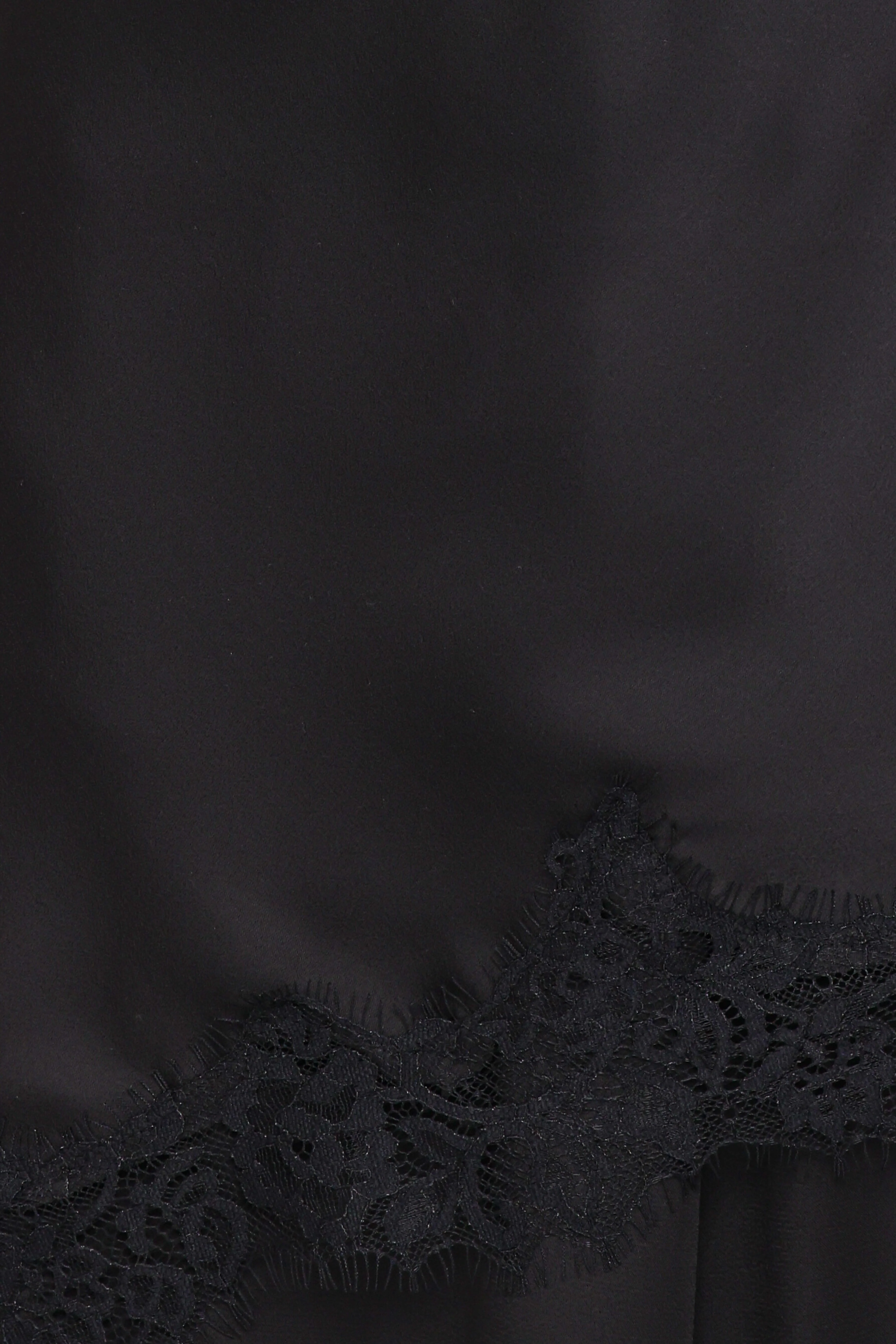 Clara Asymmetrical Lace Top - Black