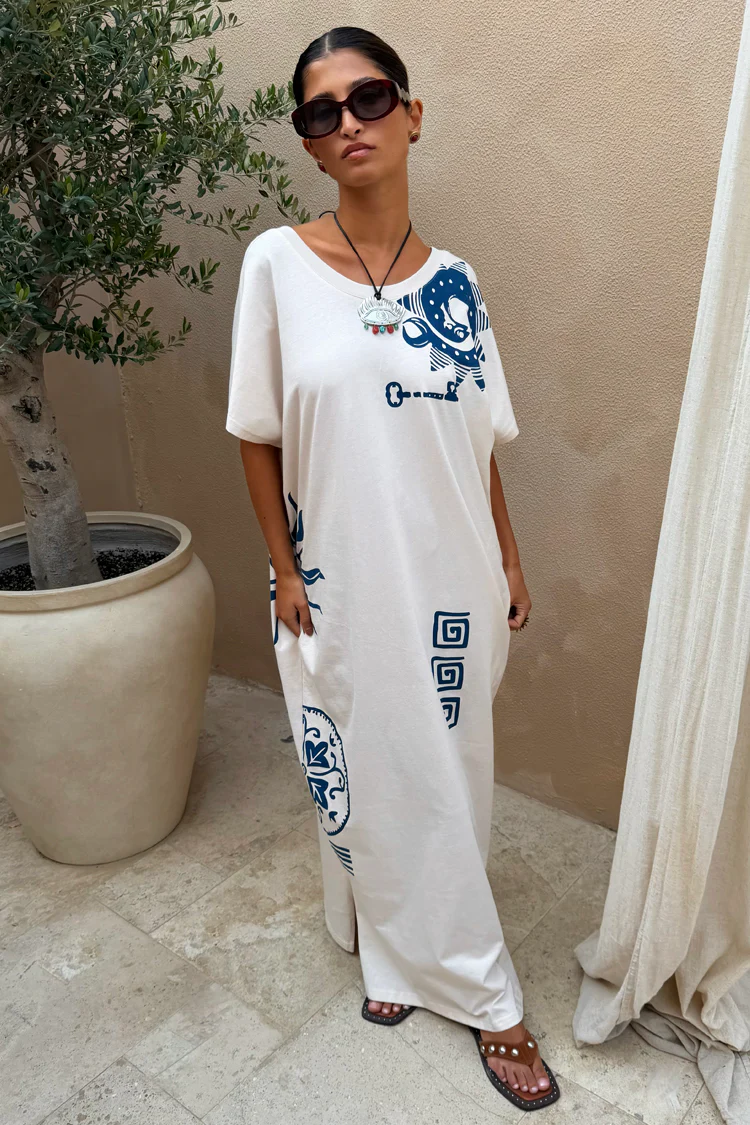 Cream Dolce Vita T-Shirt Dress